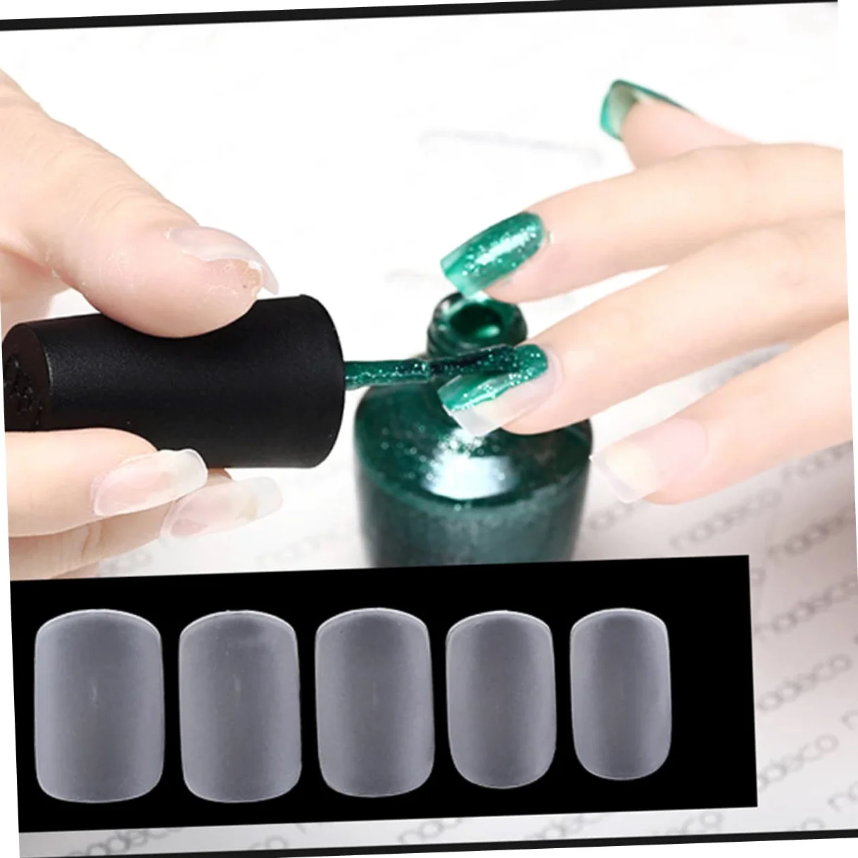 minkissy 600pezzi Unghie Fatte Mano Ultra-sottili Con Superficie Opaca Manicure Facile Per Eventi e Feste Unghie Adesive Naturali Stile Quadrato
