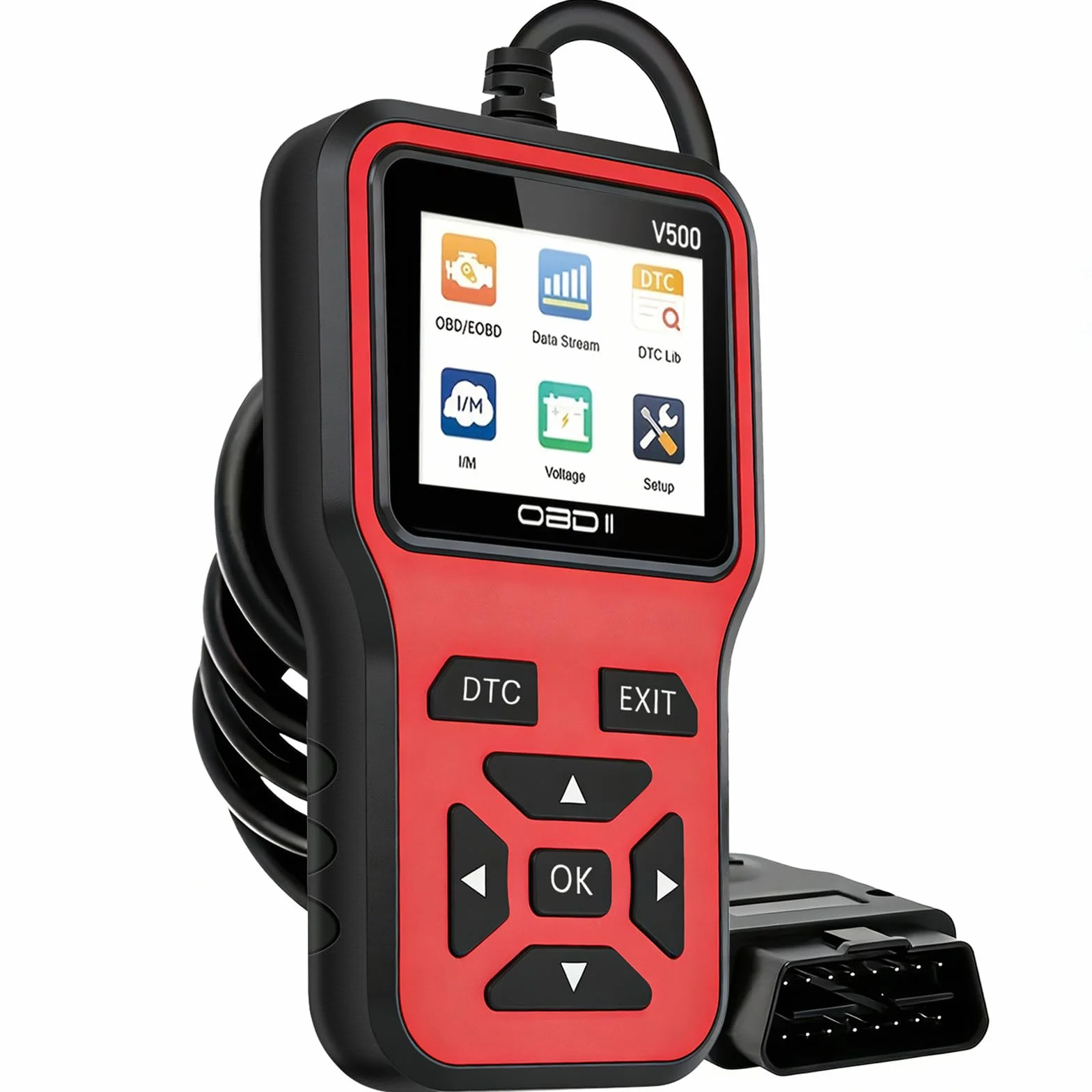 OBD2 Auto Diagnostica,OBD Scanner per Controllo Motore Auto Diagnosi Tester Batteria Auto, Cancellazione Spia Motore Supporta 8 Lingue e 9 Protocolli, Compatibile Tutti Modelli OBDII