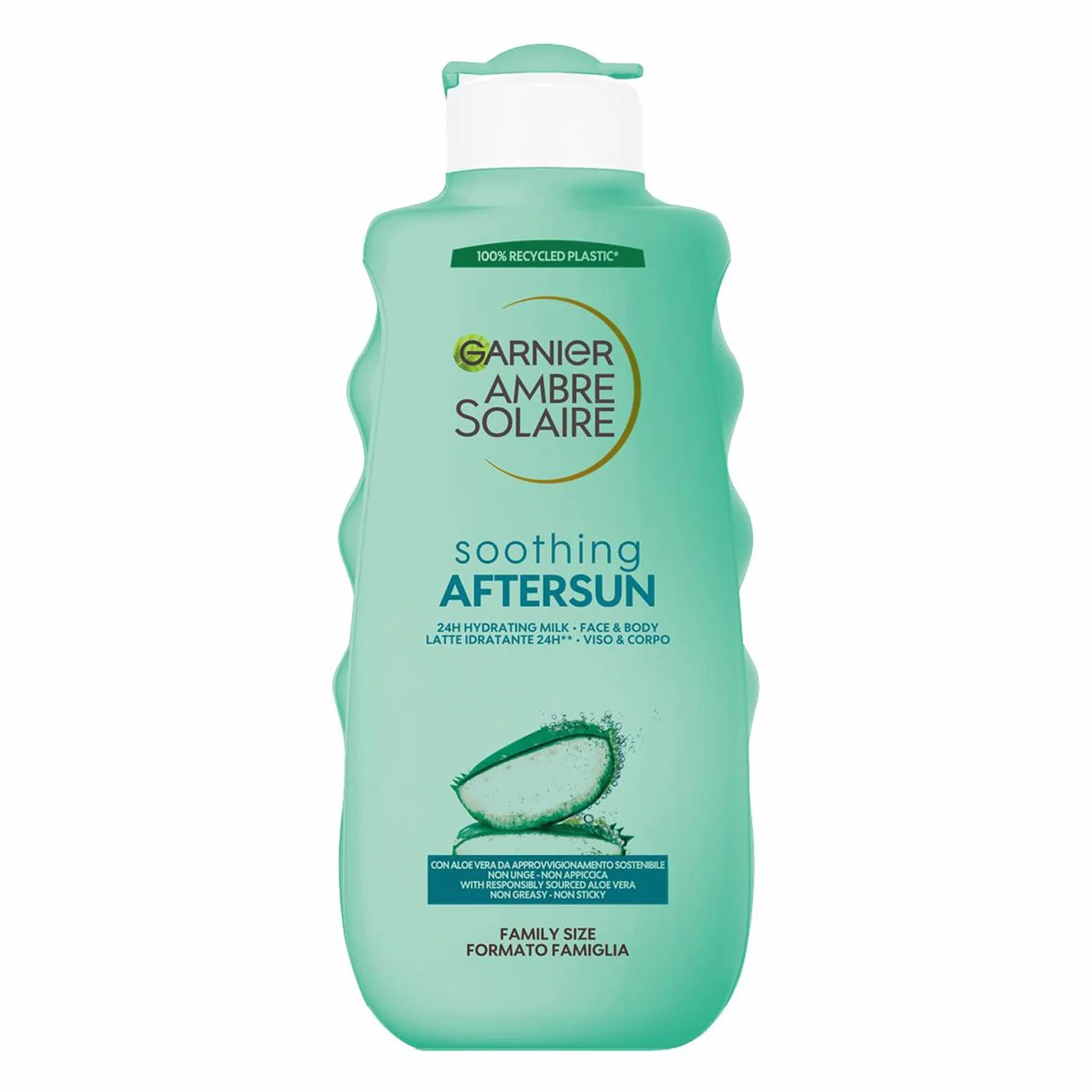 Garnier Ambre Solaire Latte Doposole 400 ml Viso Corpo Aloe Vera