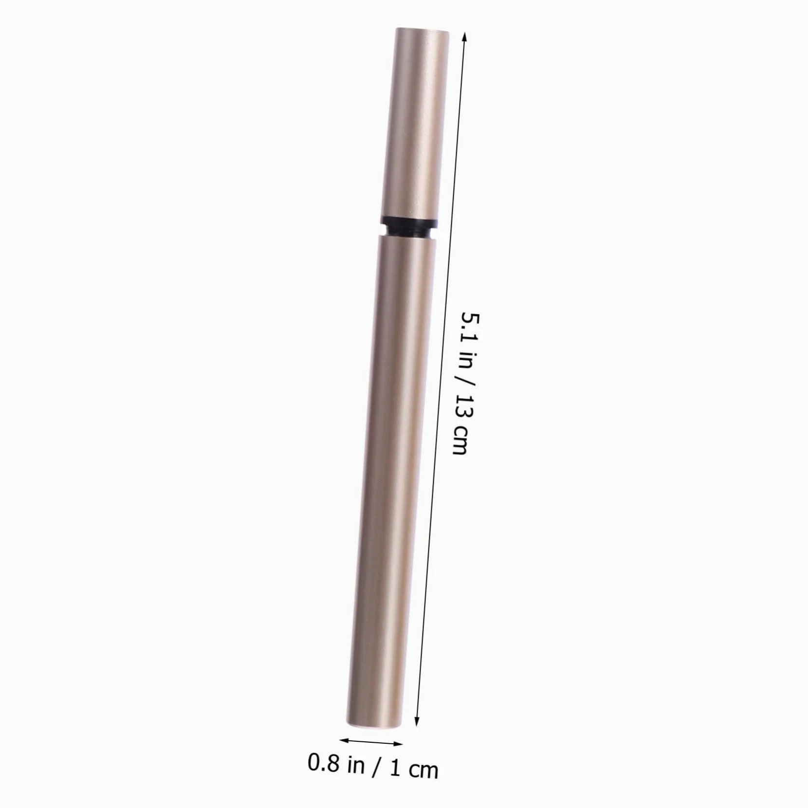 Eyeliner Pen Refillable 1ml in Plastica Oro, Set 5 Pezzi | Tubi Vuoti Ricaricabili, Formato Leggero e Portatile, per Mercati e Grossisti Cosmetici