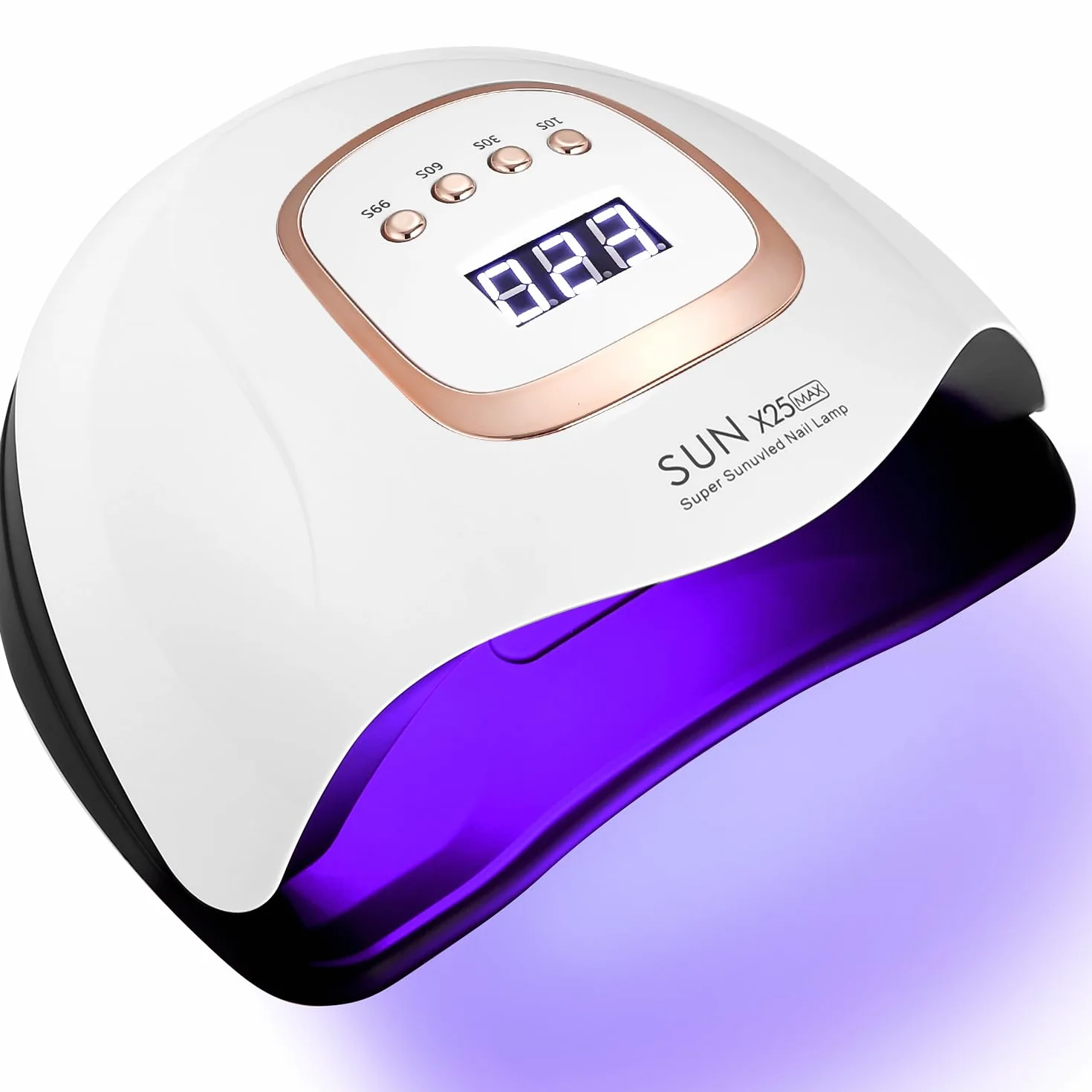 Lampada UV LED Unghie, 380W Professionale Semipermanente Curare Rapidamente Pedicure Fornetto Unghie per Tutti i Smalti, Automatico Sensore e Schermo 4 Timer per Manicure a Casa e in Salone