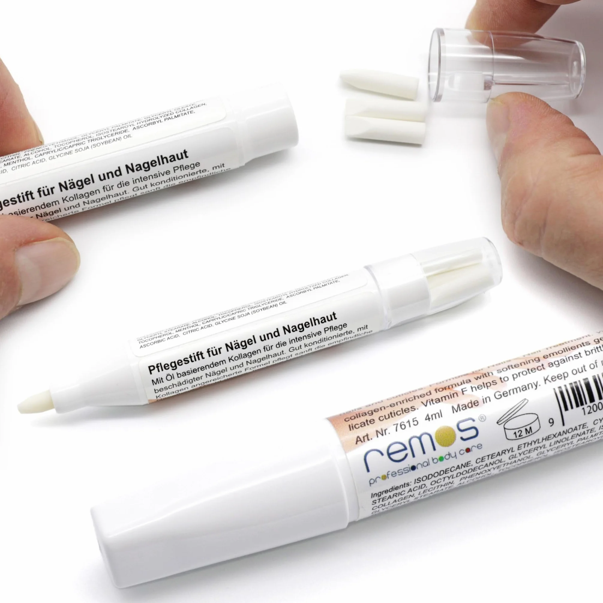 REMOS Penna all'olio per cuticole con collagene per spingere indietro e nutrire le cuticole