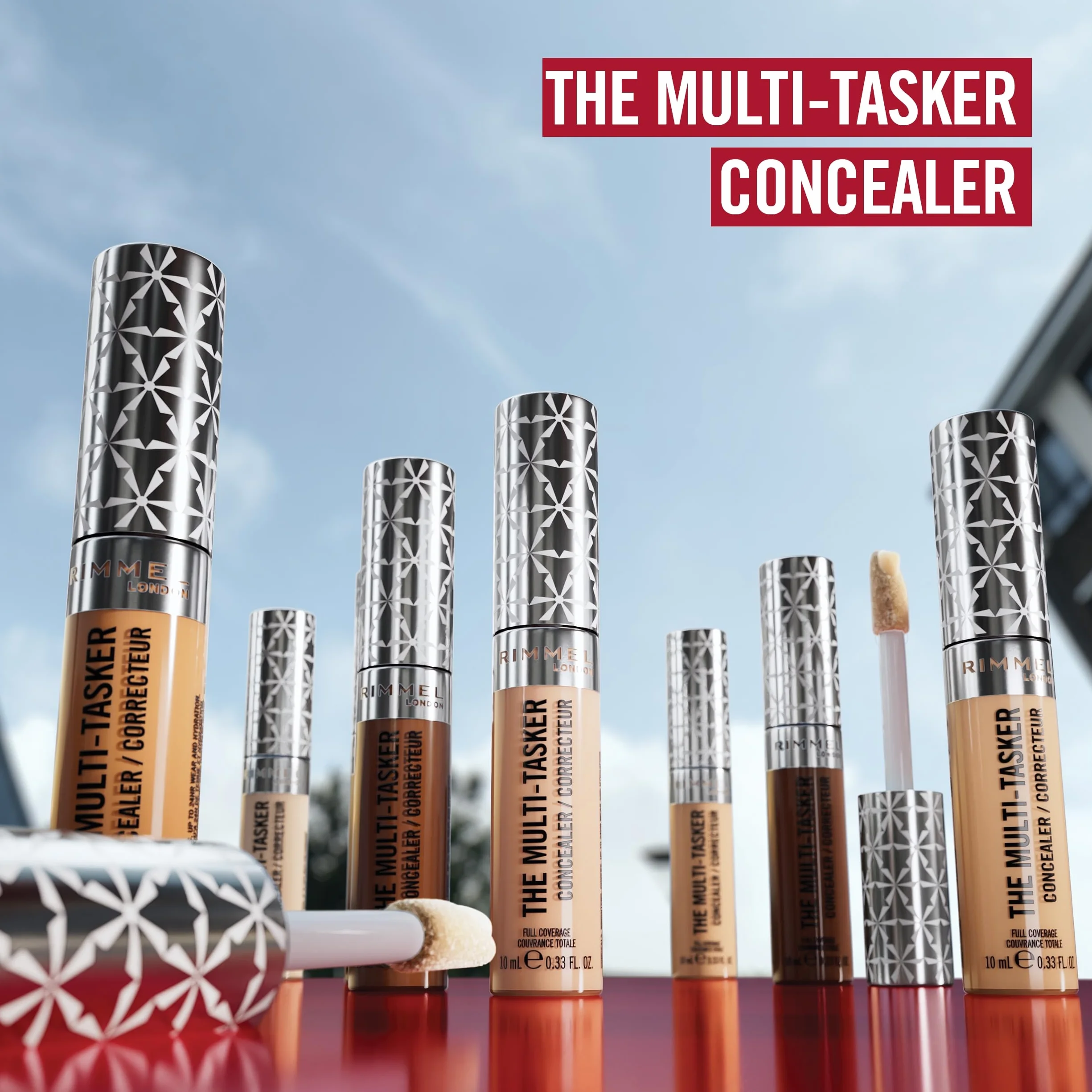 Rimmel London The Multi-Tasker Concealer, Correttore Occhiaie e Imperferzioni Illuminante, Formula Waterproof a Lunga Durata, 030 Light