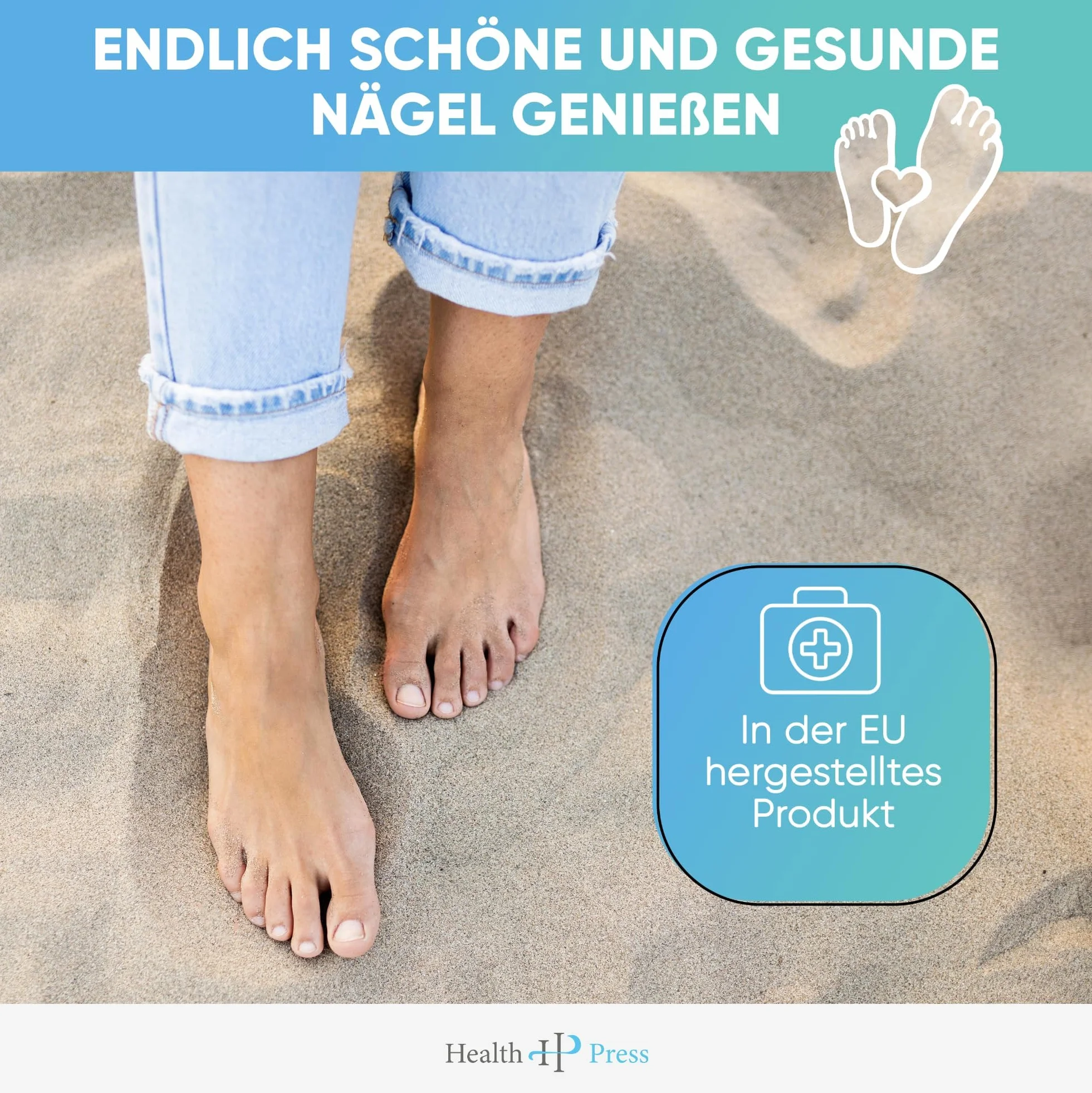 Health Press, Soluzione per Micosi delle Unghie, Liquido Antimicotico, Smalto per Piedi e Mani, Trattamento Adatto ai Diabetici, Efficace contro le Infezioni Fungine, 10 ml