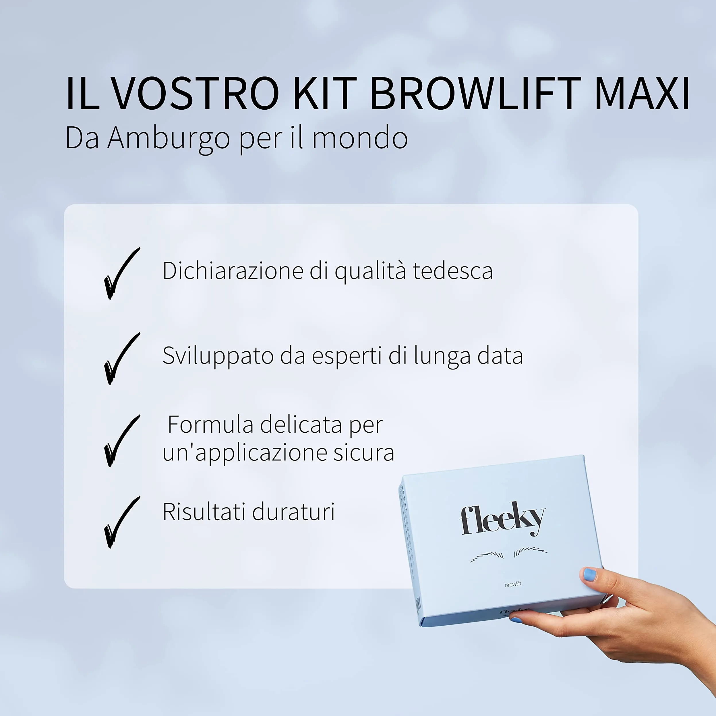 fleeky laminazione sopracciglia kit completo - Brow lift set fai da te per sopracciglia perfette, regalo perfetto per serata tra ragazze, festa della mamma o come regalo per la ragazza (Maxi)