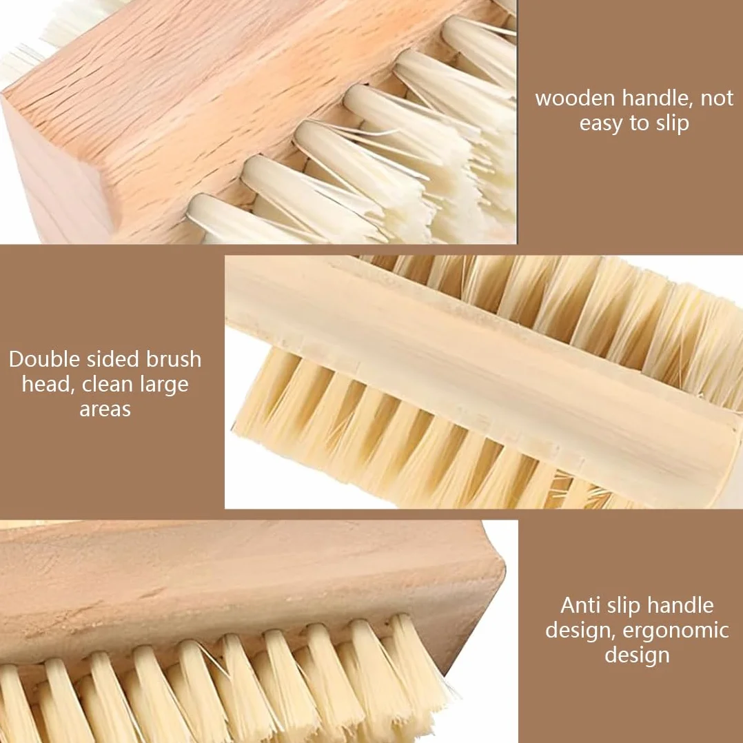 2 PCS Spazzolino Unghie Mani, Spazzola Per Unghie, Spazzolino per unghie mani, Spazzole per la Pulizia plastica, Universale, Per Pulizia di mani Delle Unghie