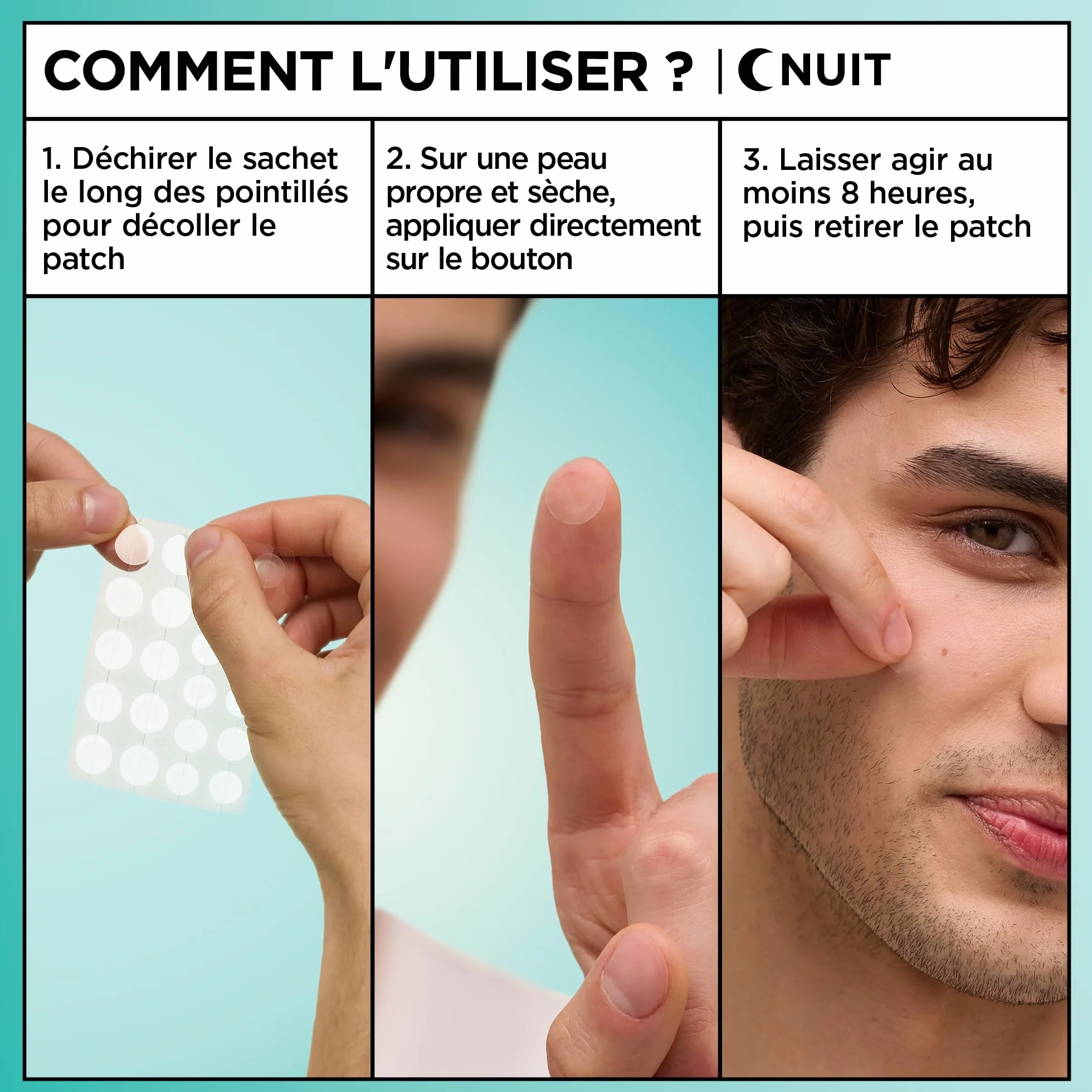 Garnier Pimple Patch 8 ore ULTRA Garnier Pure Active 44 Pezzi - CLINICAMENTE TESTATI: Riducono la visibilità dei brufoli, anche i più grossi. Uso notturno, efficaci in 8 ore