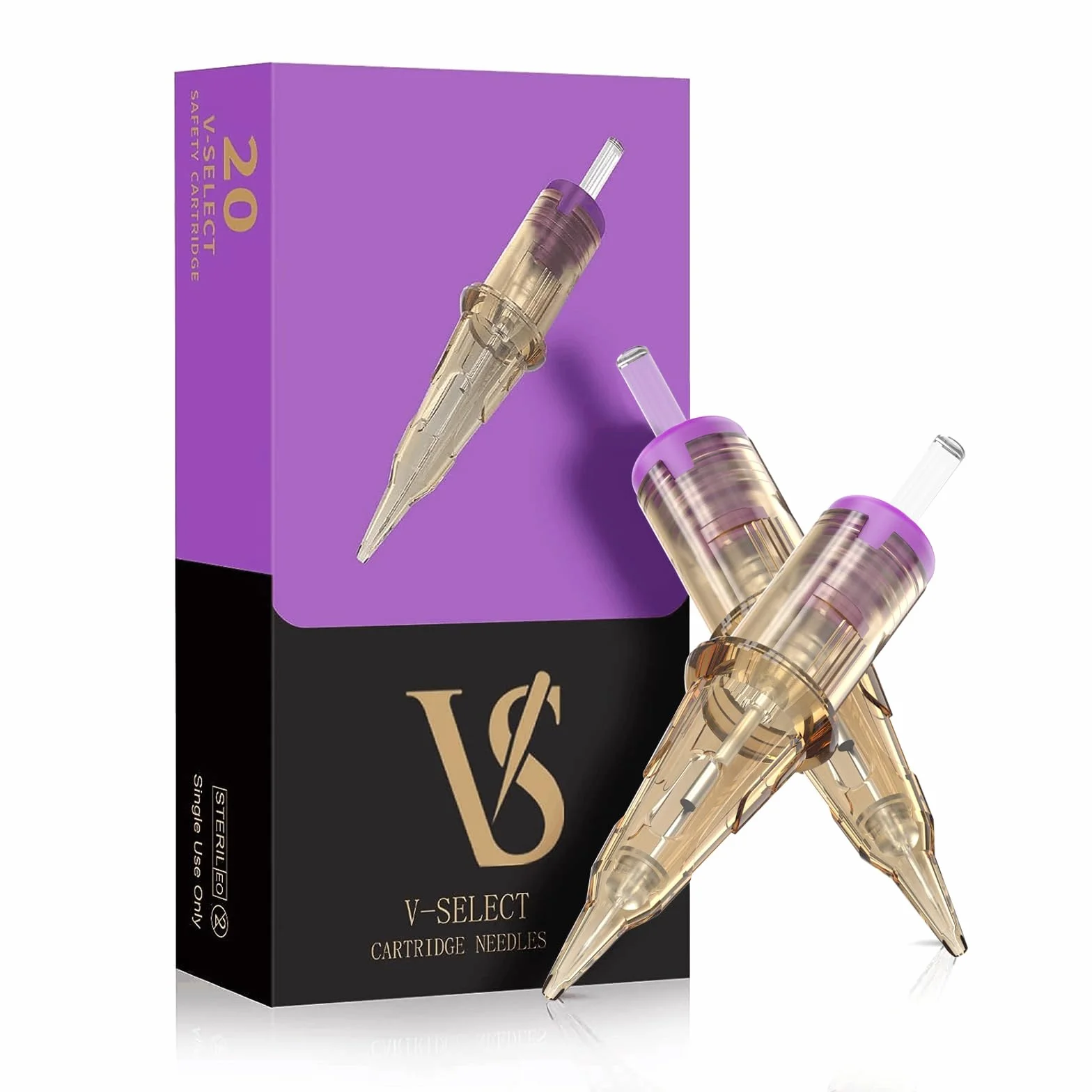 EZ TATTOO Aghi per Tatuaggi - 20pezzi #10 (1RL) Trucco Permanente SMP 0.30MM Round Liner Microblading Capelli Cuoio Capelluto per Macchina Tatuaggio -V SELECT