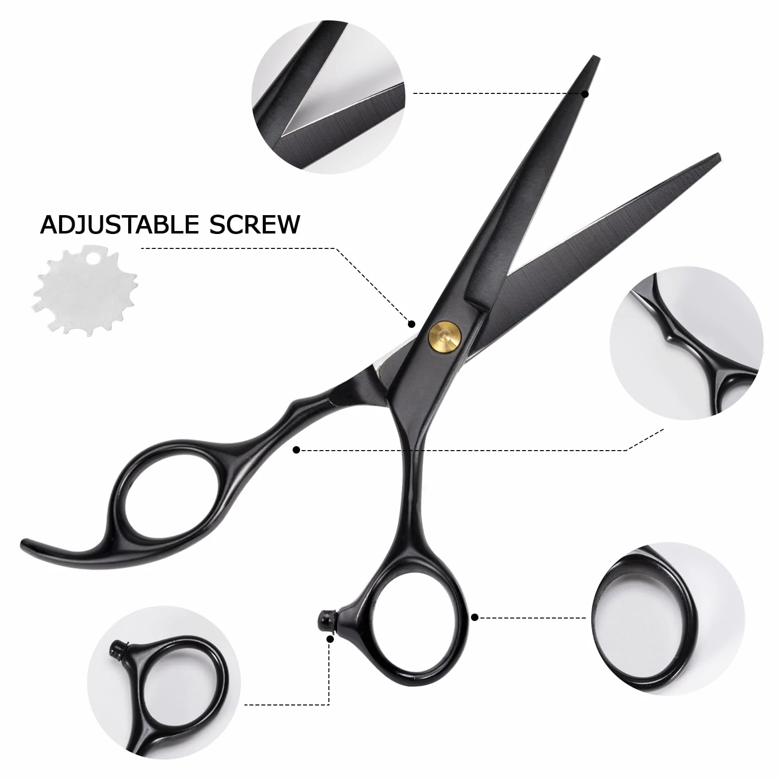 Carehabi Forbici Parrucchiere Professionali per Capelli Kit 12PCS