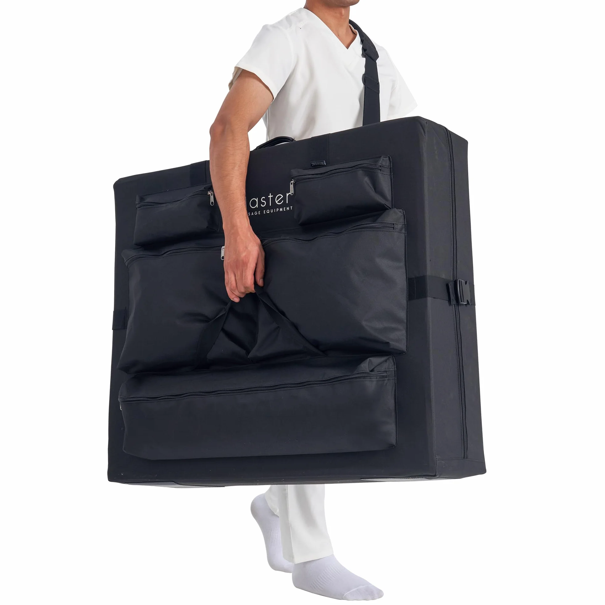 Master Massage Custodia universale in nylon per lettino da massaggio portatile, colore nero