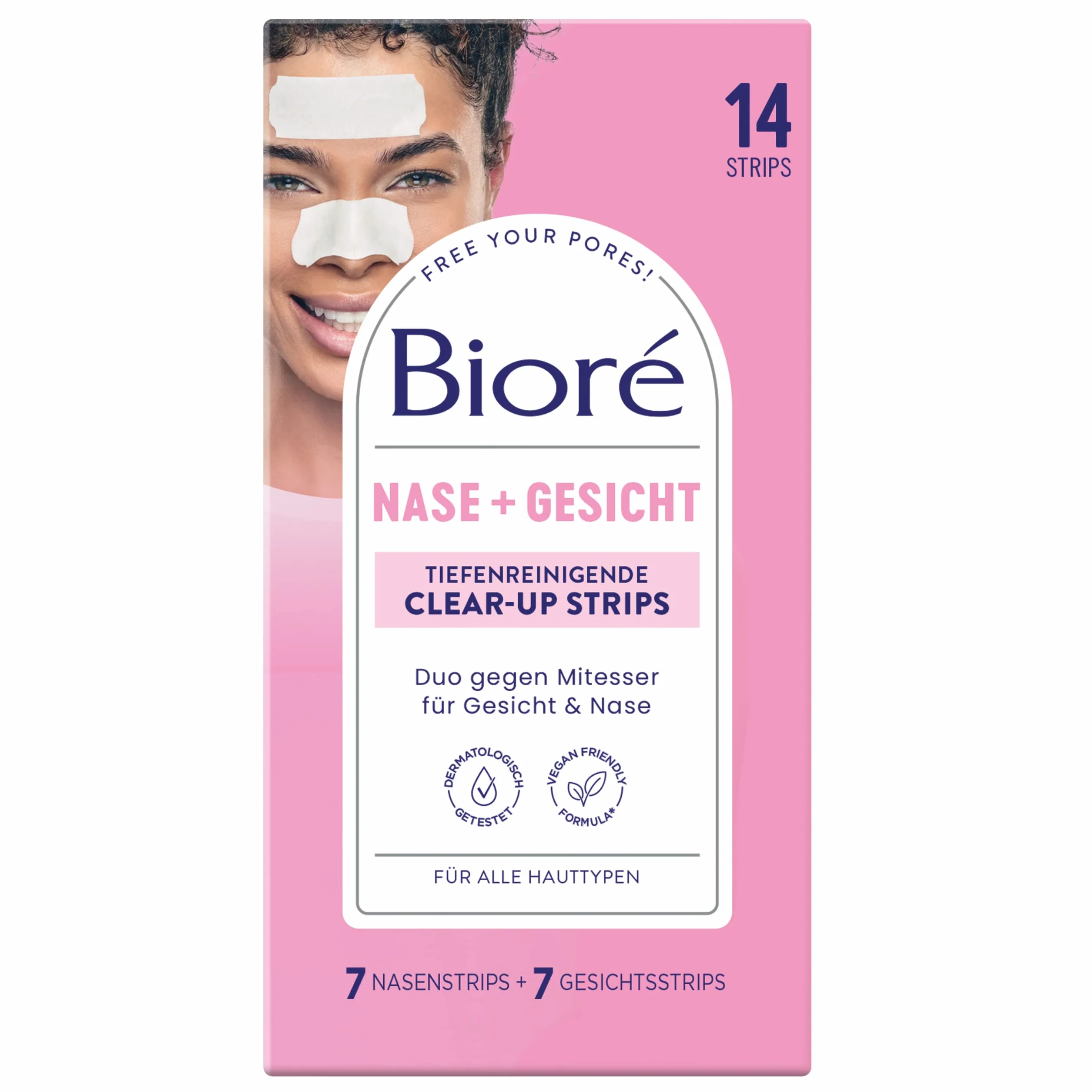 Bioré, Strisce adesive Clear Up, cerotti per il viso e per il naso – Pulizia profonda, con estratto di Witch Hazel (Hamamelis Virginiana)
