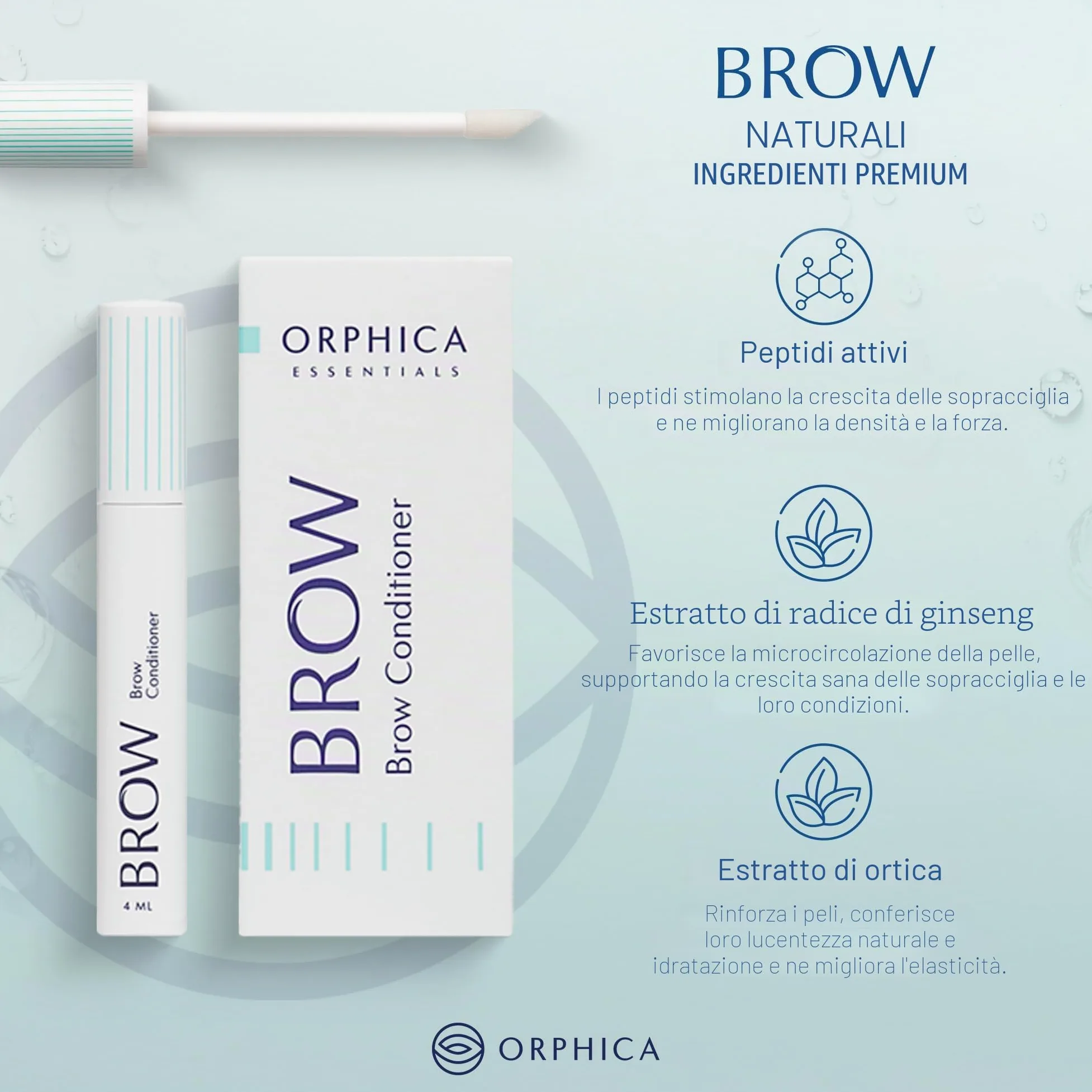 ORPHICA Brow & Realash Set - Siero per ciglia 3 ml + Siero per sopracciglia 4 ml - Crescita Intensiva Lash Serum Booster, Siero Allungante - Conditioner con Peptidi Attivi
