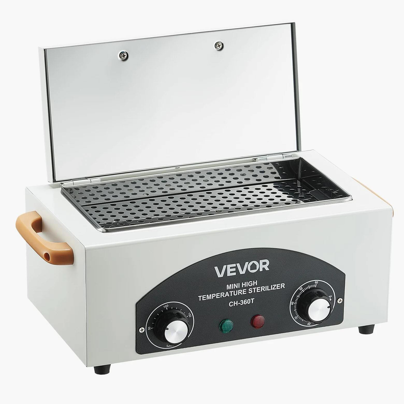 VEVOR Sterilizzatore ad Alta Temperatura, 2 L 300 W Sterilizzatore per Utensili da Manicure con Temperatura e Tempo Regolabili, Pulizia di Strumenti per Unghie per Laboratori, Casa, Centri Estetici