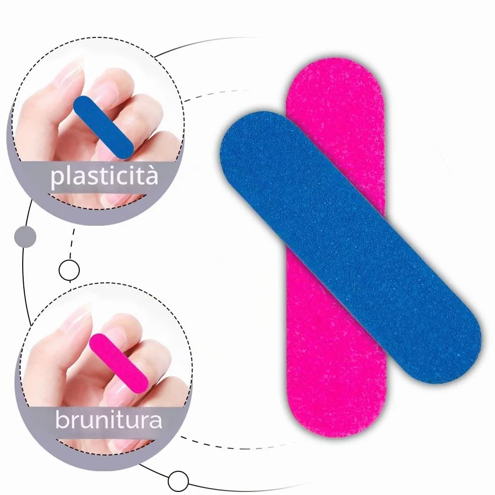 Lime per Unghie, 10 Pezzi Mini Lime per Unghie Professional Double Face, Strumenti di Manicure, per Uso Domestico e Salone