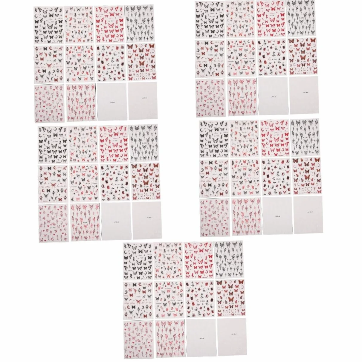 5 Set Adesivi Per Unghie Tema Stickers Per Nail Art Decorazioni Unghie Autoadesive Design Per Feste 12 Fogli*5