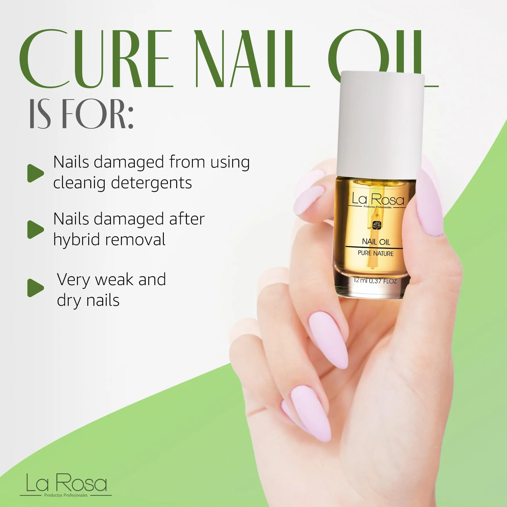 LaRosa OLIO PER CUTICOLE con Mandorle Dolci, Argan e Jojoba – 10 ml
