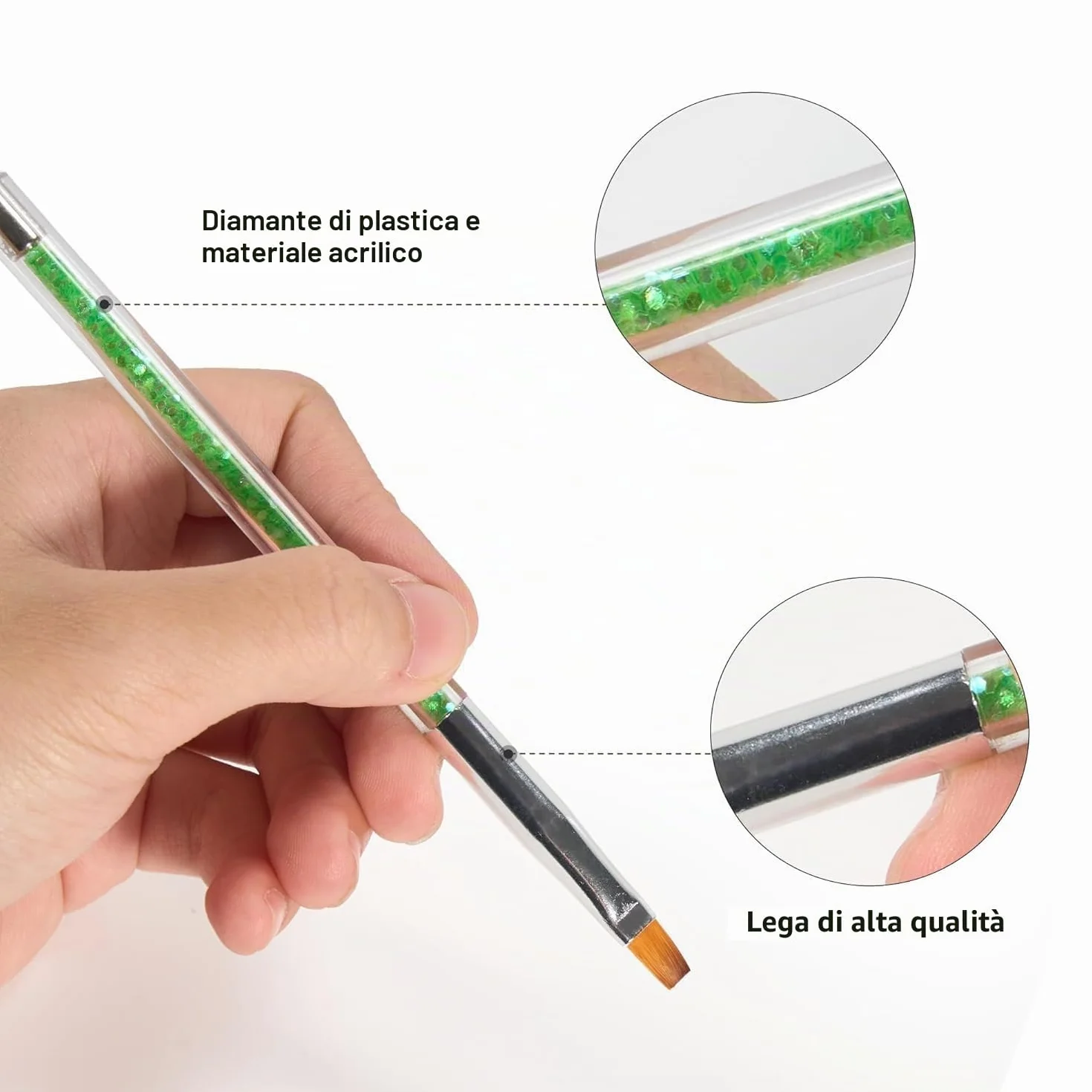 Nail Art Dotting Pen 8 pz doppia estremità con spazzola spugna per manicure french e gel UV