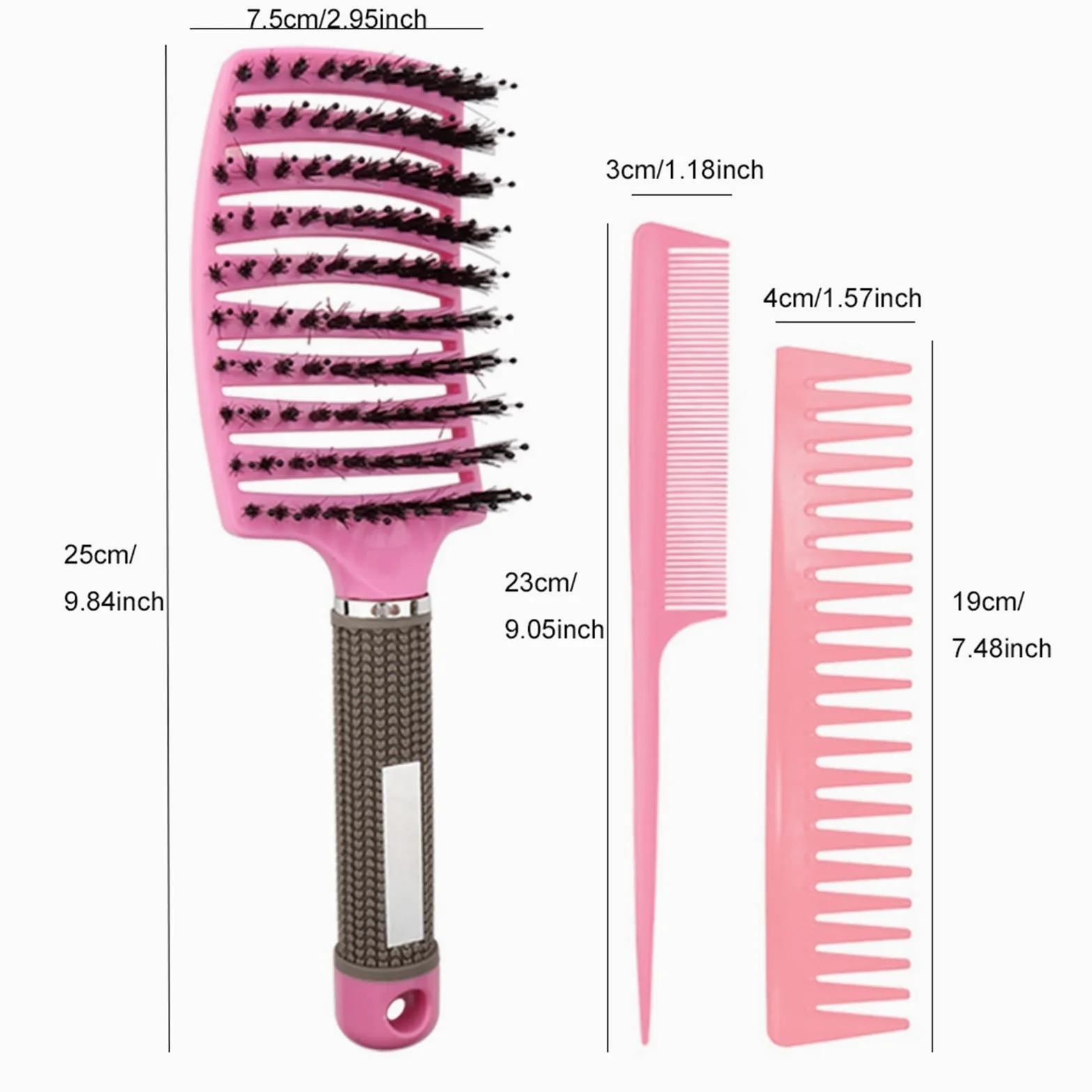 Pettine da Barbiere per Capelli Ricci Capelli pettini for capelli creativi di 3 pezzi e pettini for barba for capelli ricci e capelli fini semplici handmade handmade for uomo e donne uso domestico Spa