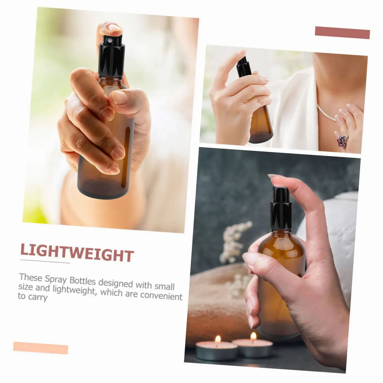 BESTYASH 12 Bottiglie Spray in Vetro Ambrato da 30ml Riutilizzabili Design Antigoccia per Viaggi e Uso Quotidiano Set di Flaconi Spray Essenziali per Olio
