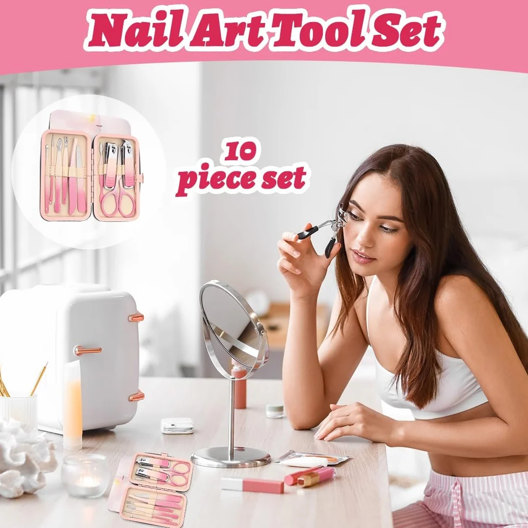 Tagliaunghie Set Professionale 10 Pezzi Kit Unghie Manicure Grooming Strumenti