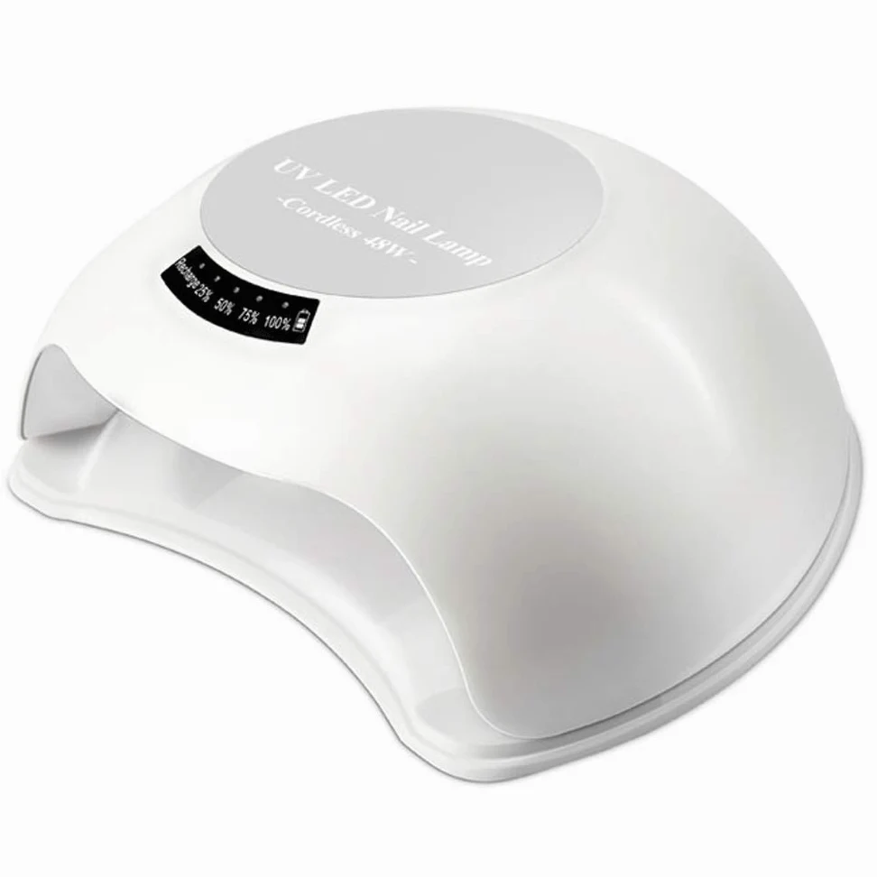 lampade per nail art. Lampada for unghie senza fili da 48 W, asciuga unghie ricaricabile, con 4 impostazioni di timer Lampada for polimerizzare smalto for unghie for manicure/pedicure Lampada professi