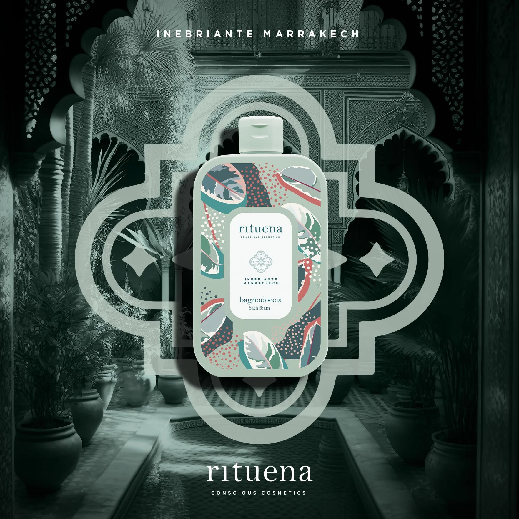 RITUENA | Inebriante Marrakech, Confezione Regalo, Docciaschiuma 400ml + Crema Corpo 200ml in Elegante Scatola in Latta, Esotica e Idratante