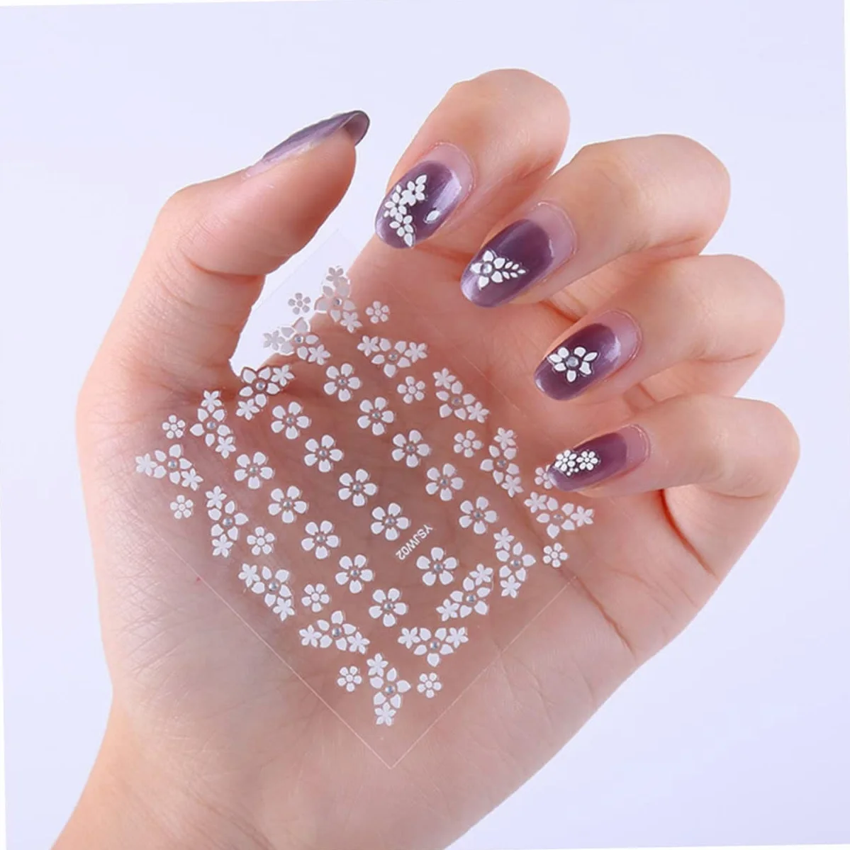 VICASKY 5 Set Adesivi Per Unghie Impermeabili Con Fiori Decorazioni Per Nail Art Adesivi Manicure Per Diy E Stile Unico 30 Fogli*5
