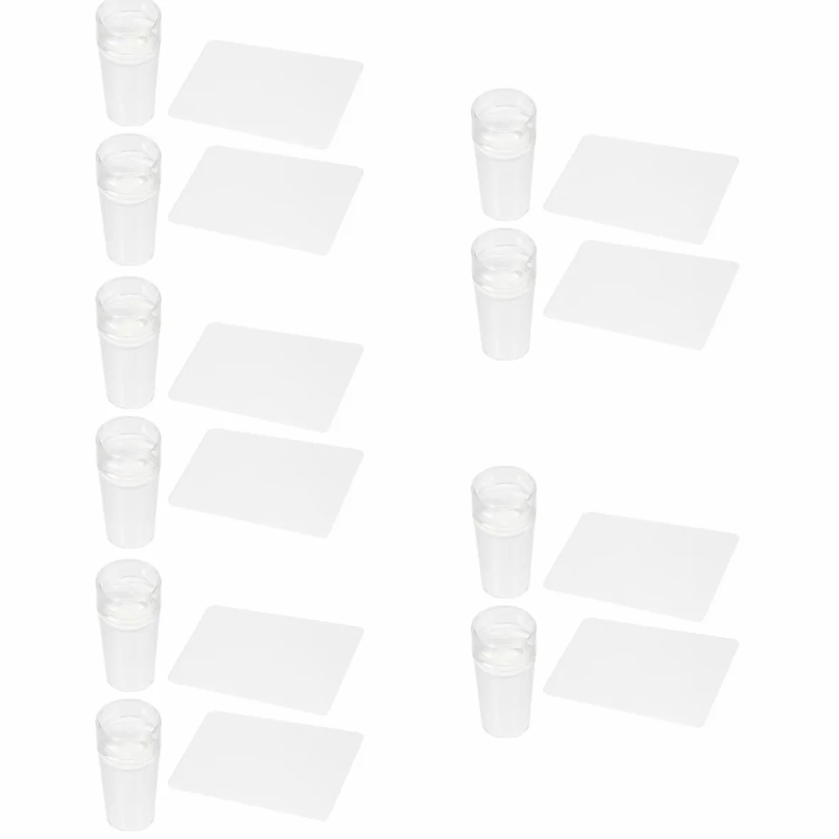 Healeved 10sets Timbri Per Unghie Silicone Strumenti Per Nail Art Per Manicure Francese Facile Da Usare Per Casa e Salone Di Bellezza Design Morbido e Adatto Curve Unghie
