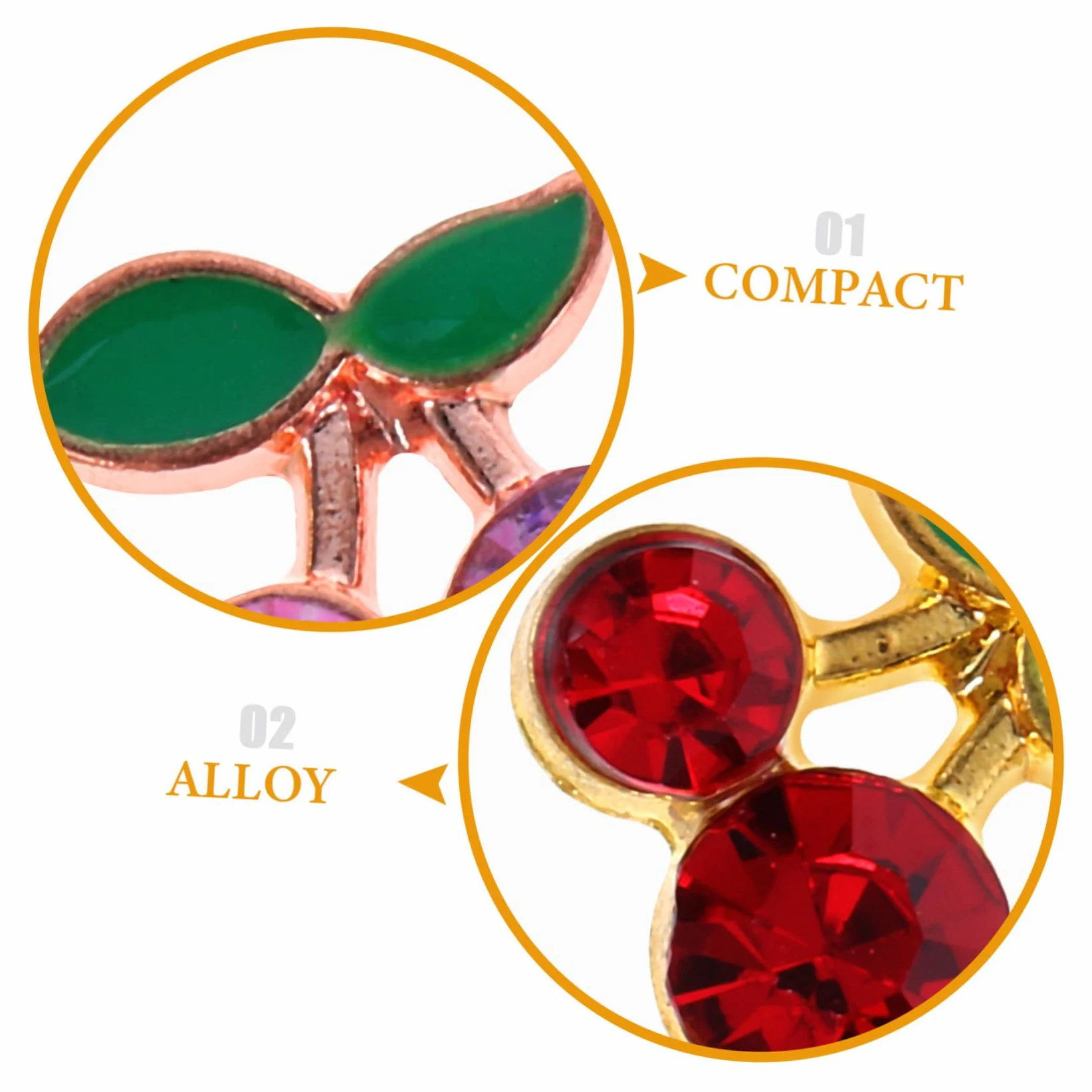 4 Set Charm Per Unghie Con Dorati E Decorazioni Per Nail Art Per Donne Per Feste E Speciali 32 Pezzi*4