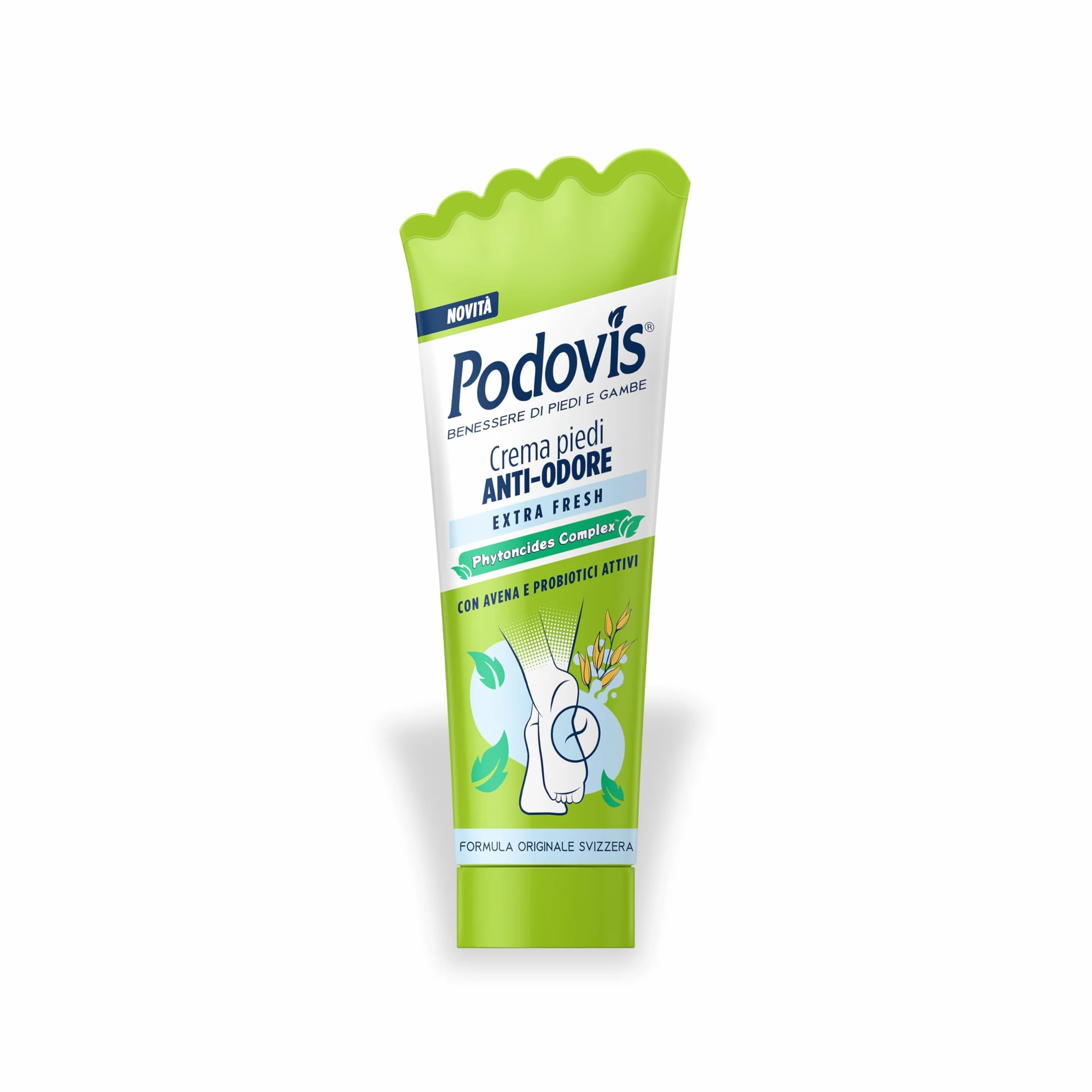 Deocrema Extra Fresh Crema per i Piedi Effetto Rinfrescante Idratante Regola Sudorazione Piede Antibatterico Senza Parabeni e Siliconi 100 ml