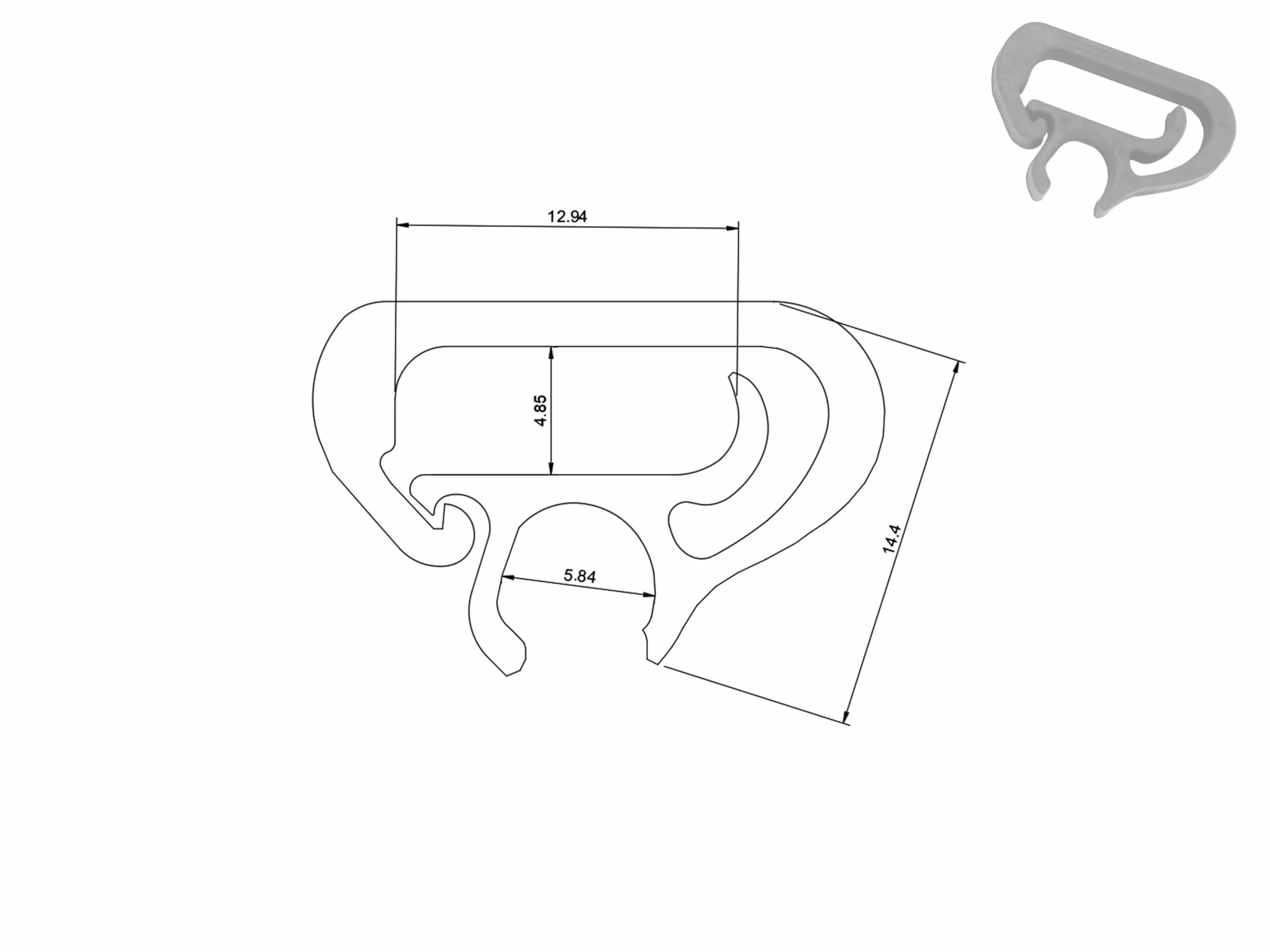 Generico Clip Fissaggio Tubo Lavavetri per Braccio Tergicristallo Compatibili Peugeot 3008/5008 Citroën Plastica ASA Fibra Carbonio