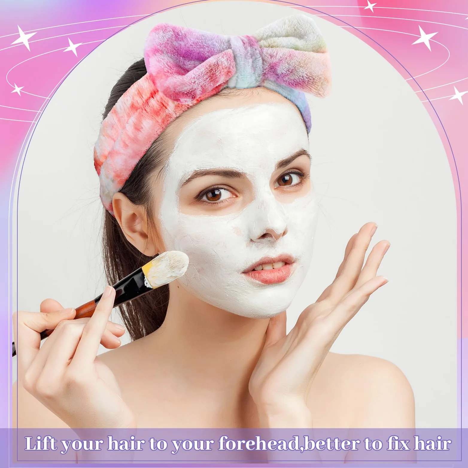 Riceshoot 24 fasce elastiche per la cura della pelle, in microfibra, per il lavaggio del viso, accessori per capelli, per donne e ragazze, regalo per doccia