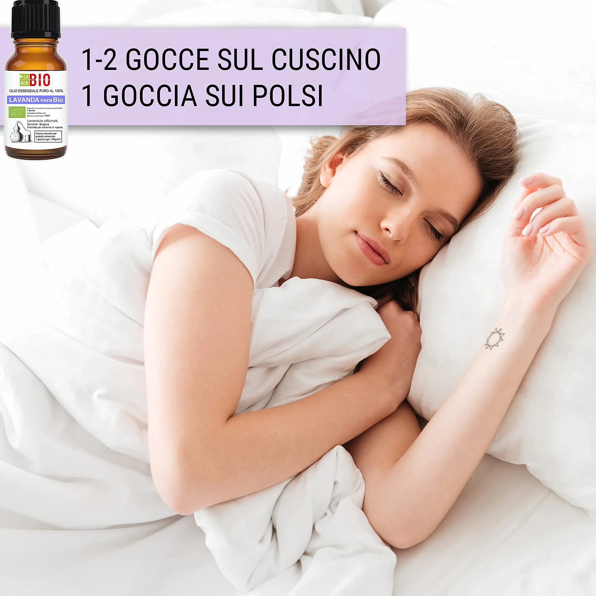Lavanda vera Officinalis Bio Olio essenziale 100% Puro 10 ml - Laborbio
