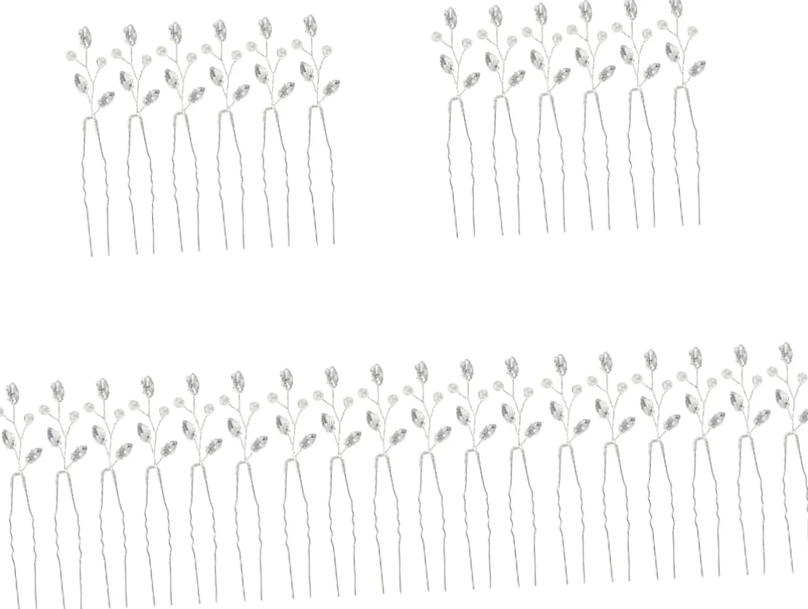 Fermagli for capelli for donna 30 pezzi Forcina a forma di U Fermaglio for capelli con strass Fermaglio for capelli da sposa Copricapo di perle Accessori for capelli Fermagli for capelli da sposa Cape