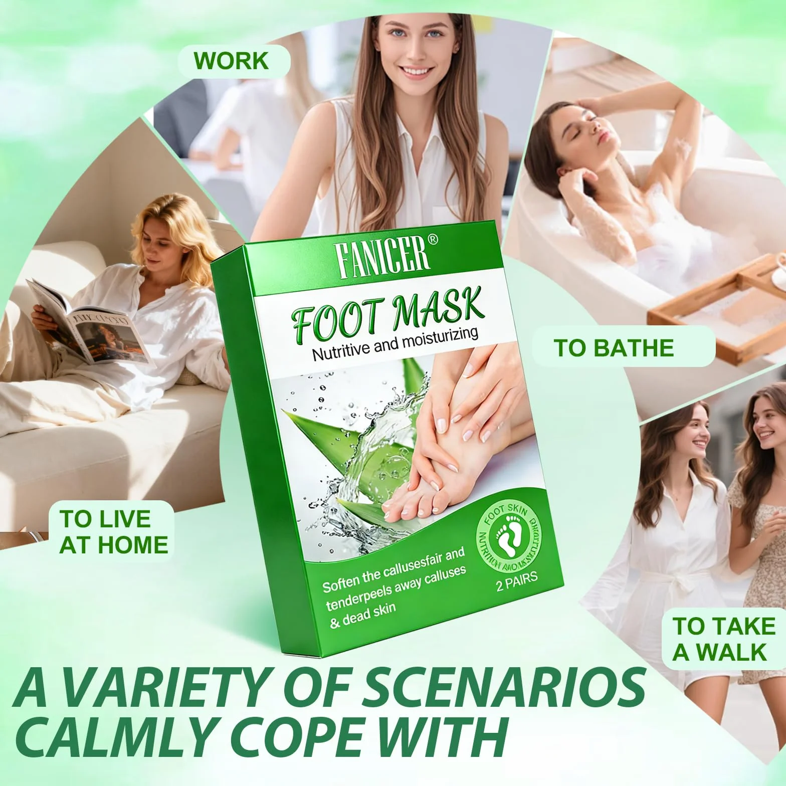 2 Paia Maschera Piedi Esfoliante, Maschera Peeling Piedi, Foot Peel Mask, Calzini Pedicure Peel Off, Rimozione Della Pelle Morta e Calli, Cura e Scrub Piedis, Effetto Idratante(Aloe Vera)