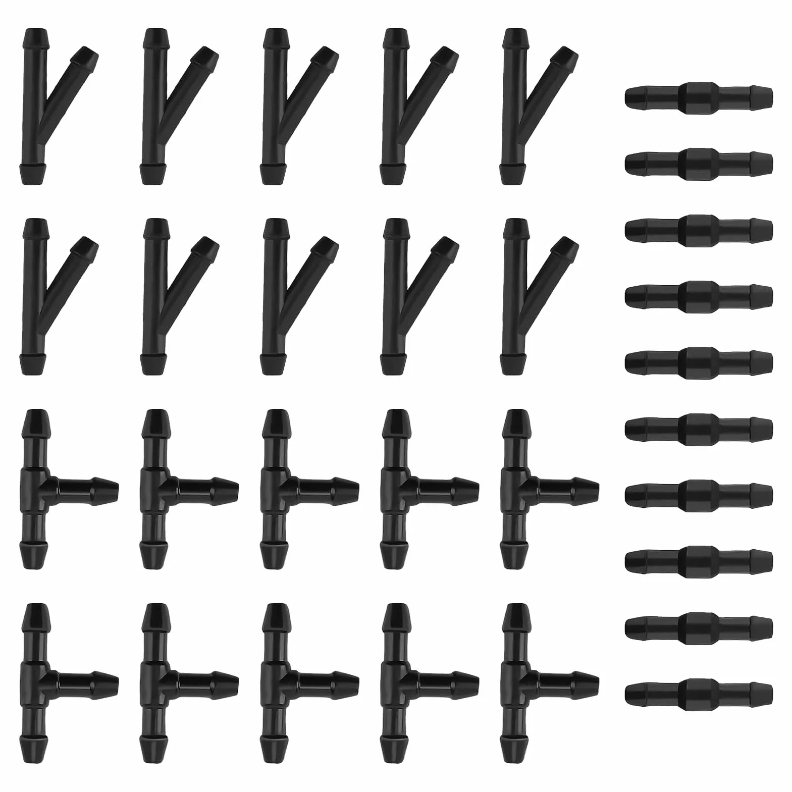 Connettori Tubo Lavavetri Universali 4mm 30 Pezzi Raccordi Tergicristalli Auto Kit Riparazione Lavacristalli