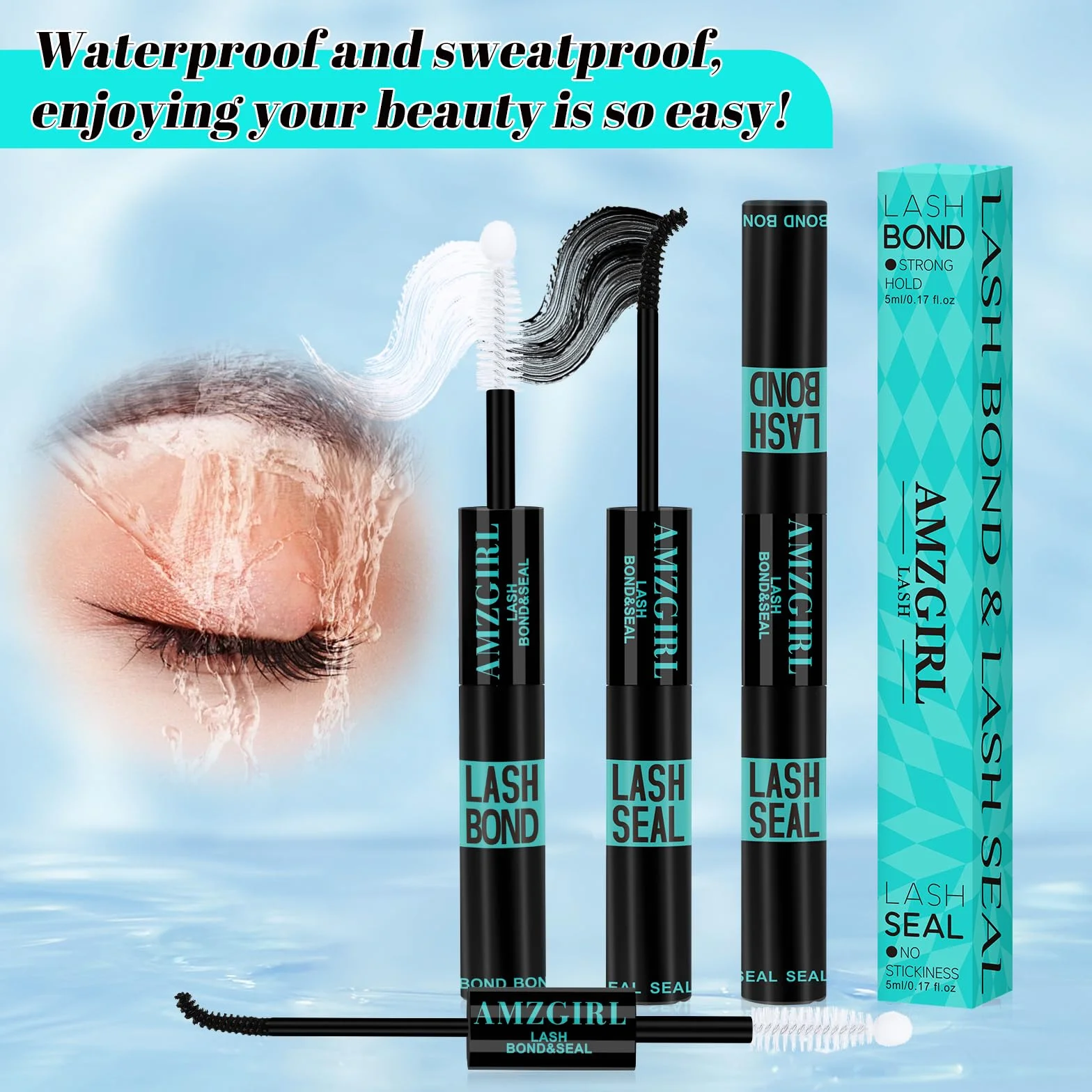 Lash Bond and Seal, colla per extension per ciglia impermeabile 10 ml 2 in 1