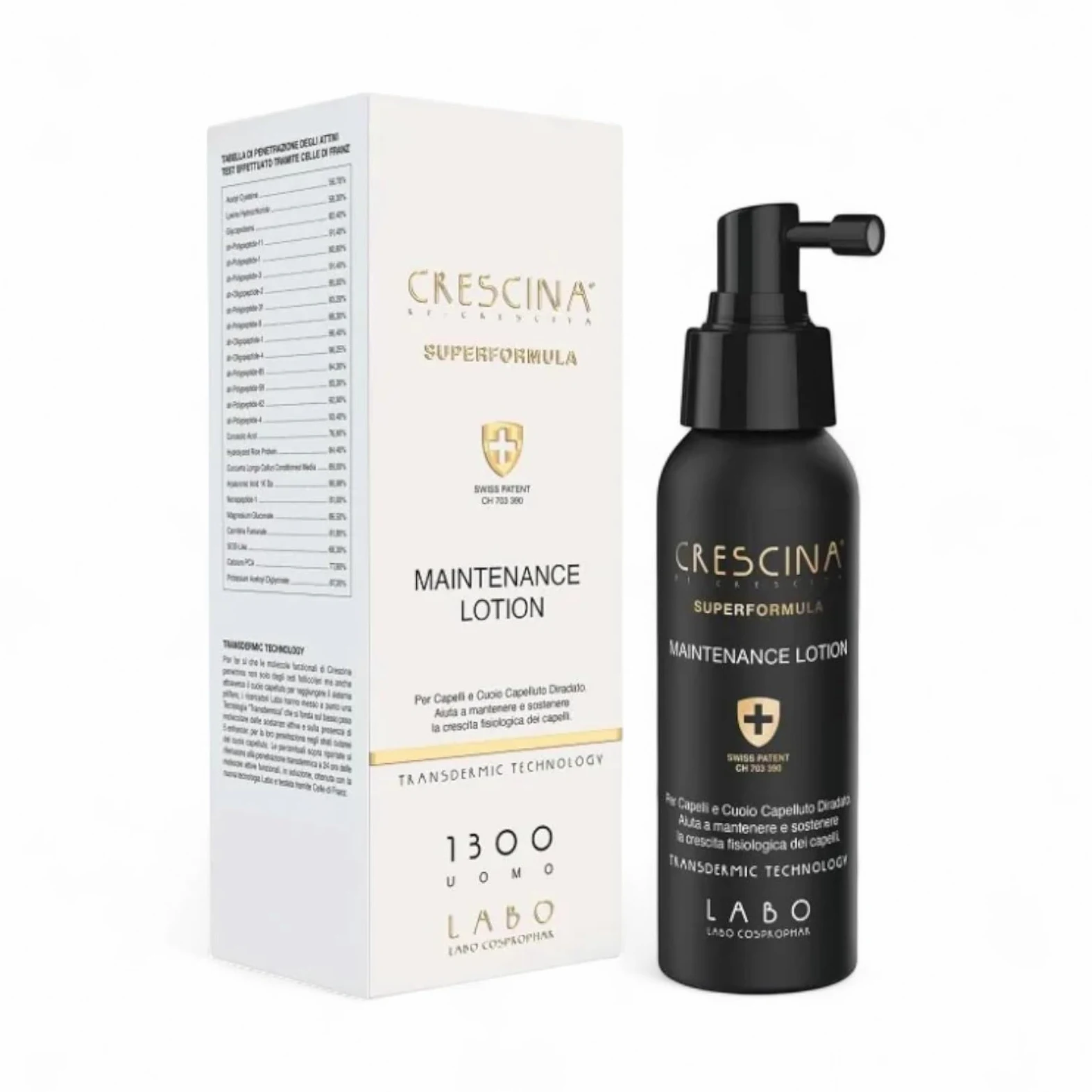 Crescina Ri-Crescita Superformula Maintenance Lotion Trattamento Anticaduta in Lozione Spray Uomo 1300 100ml
