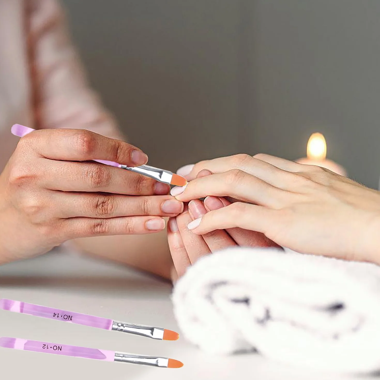7 pennelli acrilici per unghie, gel UV, unghie in acrilico, set per unghie in gel