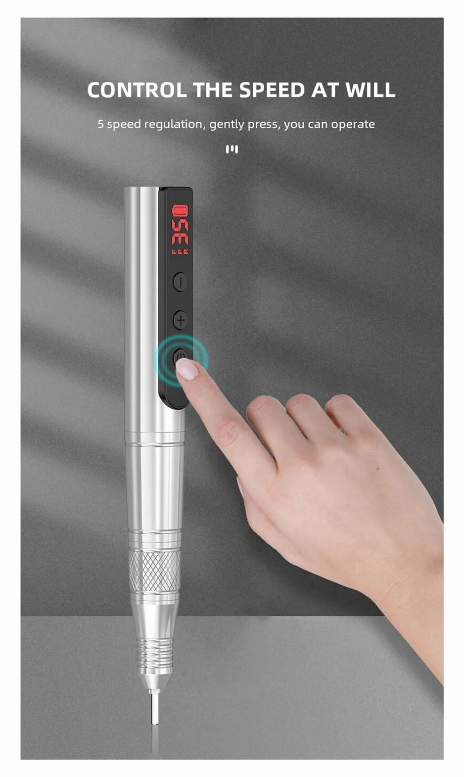 Fresa per Unghie, Trapano elettrico for unghie 35000 RPM for smalto gel for unghie in acrilico, accessori e strumenti for unghie for tornio professionale(White)
