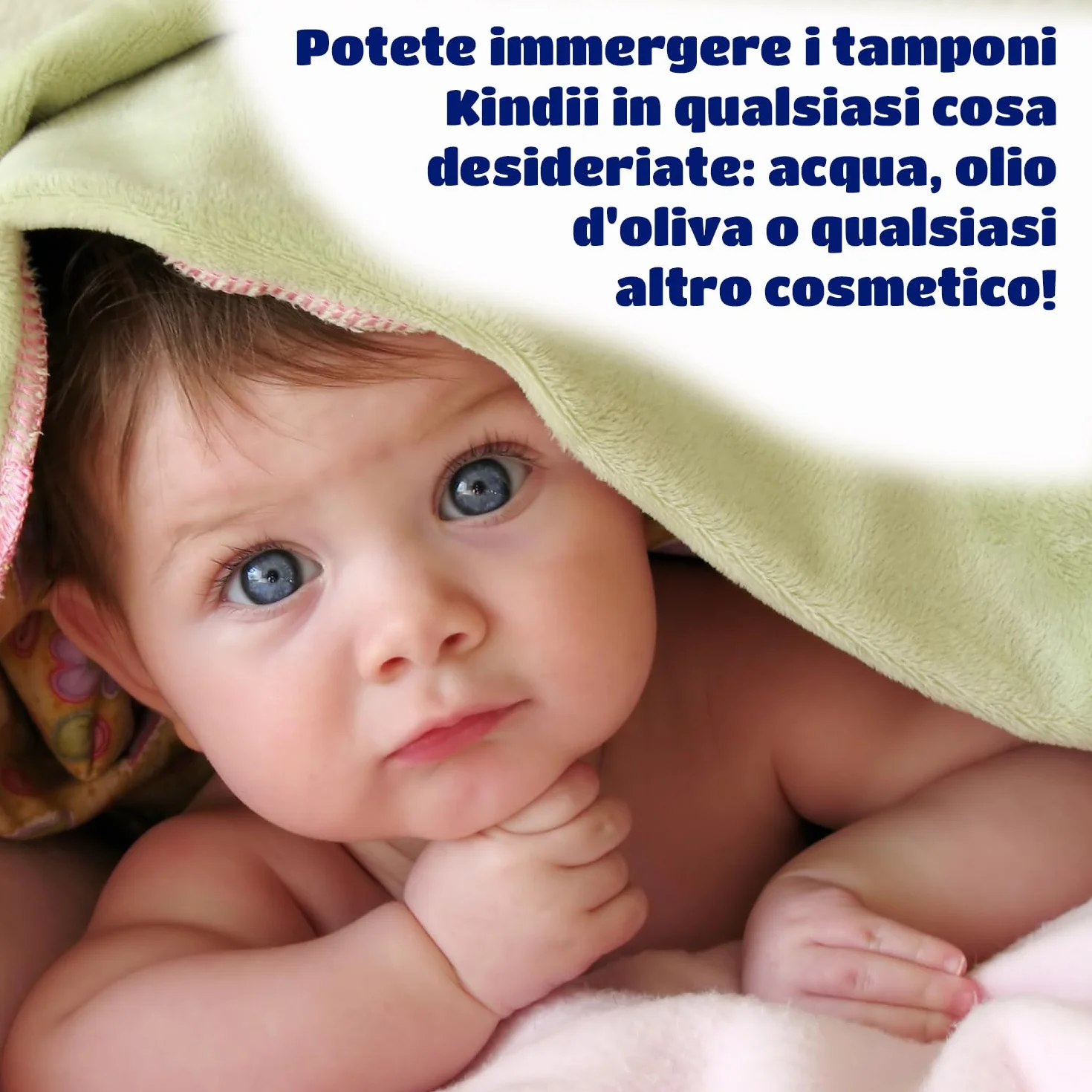 Kindii Quadrotti Cotone Neonato 60 Pezzi Quadrati grandi per pelli sensibili