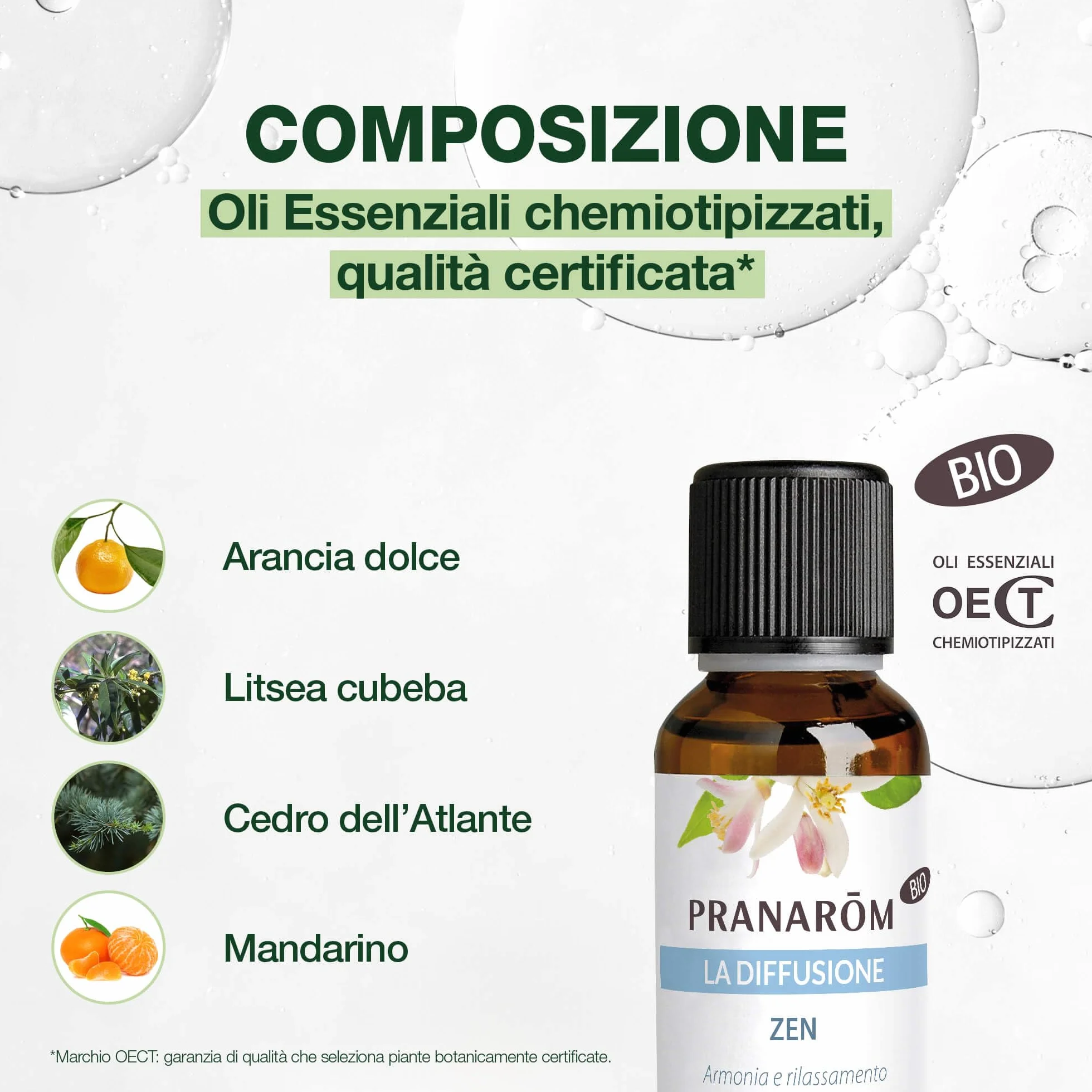 Pranarôm La Diffusione Zen Olejki eteryczne Arancio e Cedro BIO 30 ml