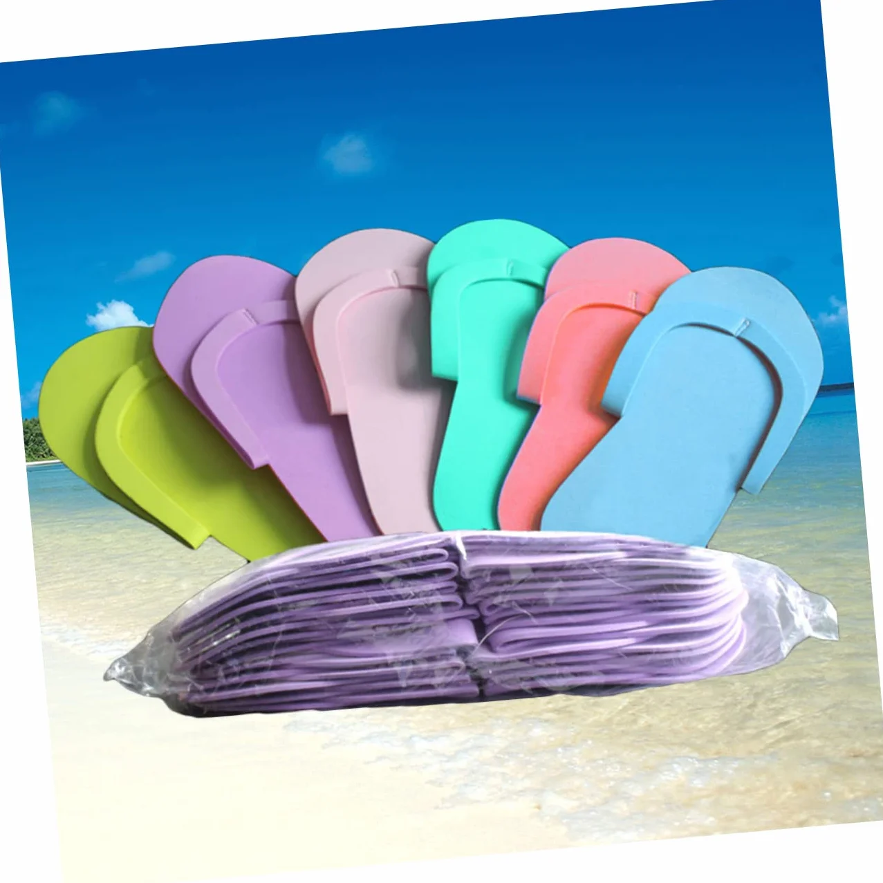Infradito monouso per doccia/salone di bellezza/pedicure/spiaggia, in schiuma, 36 paia, colore casuale