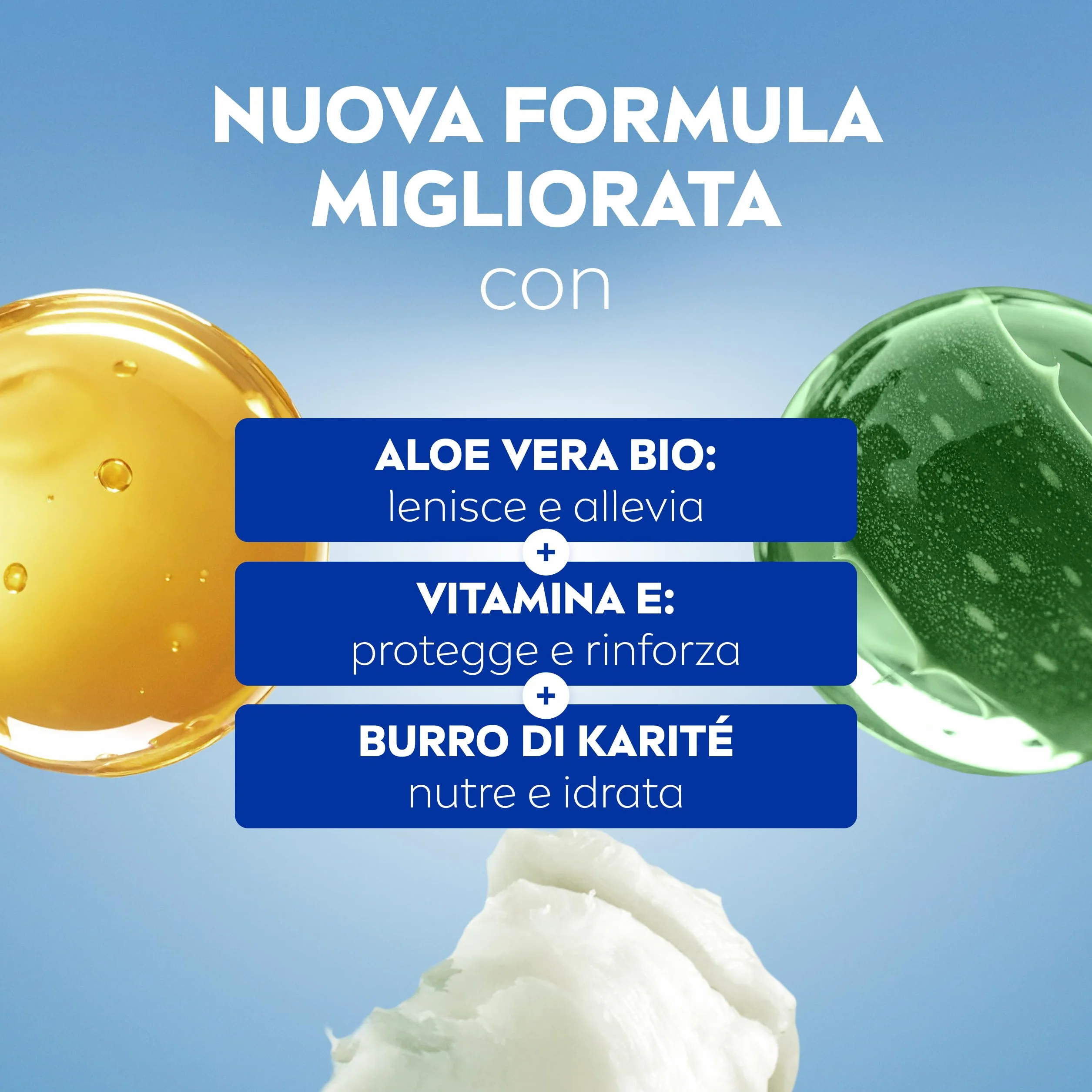 NIVEA SUN Crema Doposole Rigenerante Intensiva 300 ml, Dopo sole idratante 48h, Aloe Vera Bio, Vitamina E, Burro di Karité