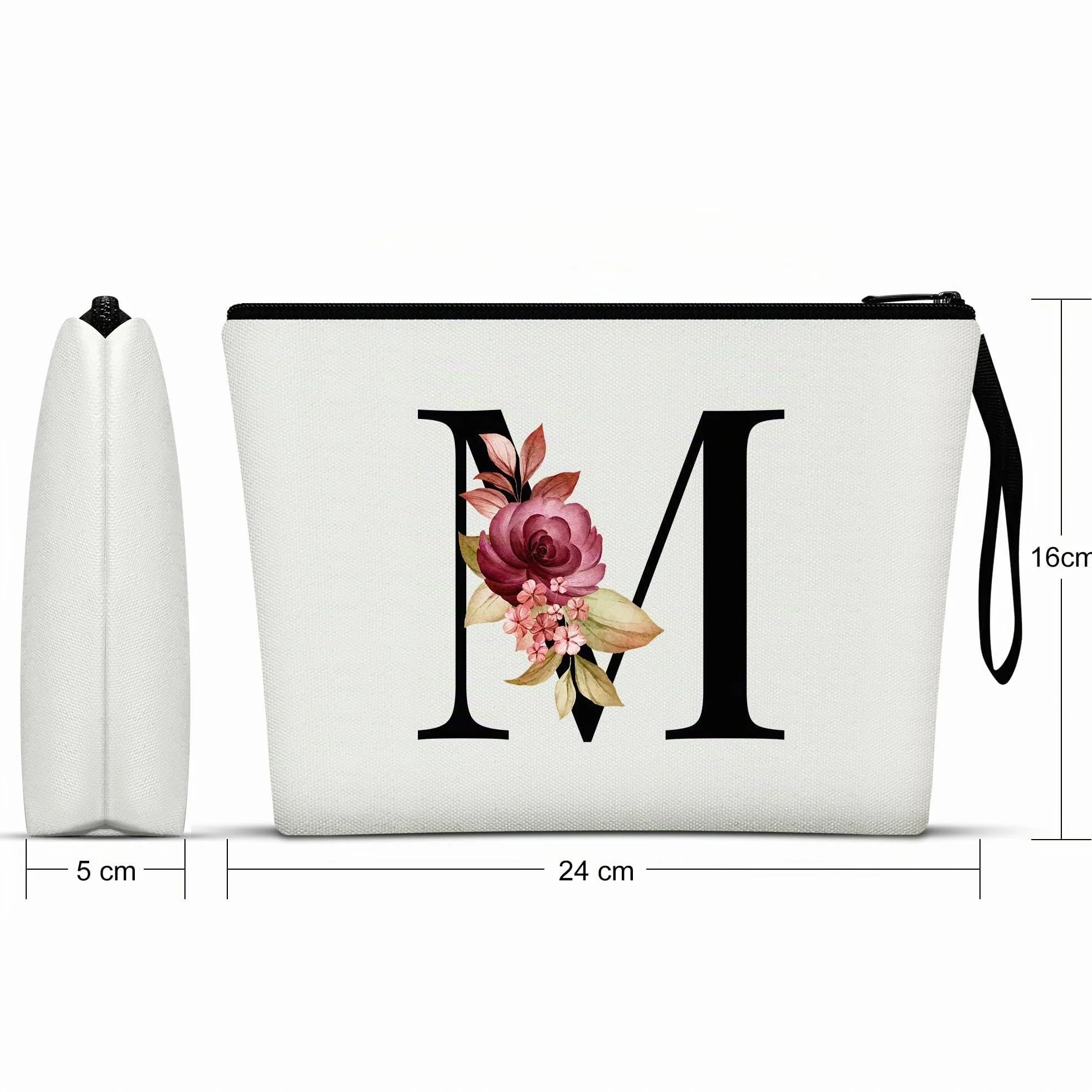 Beauty case personalizzato regalo di compleanno per donne borsa cosmetica sposa damigella Signore (M)