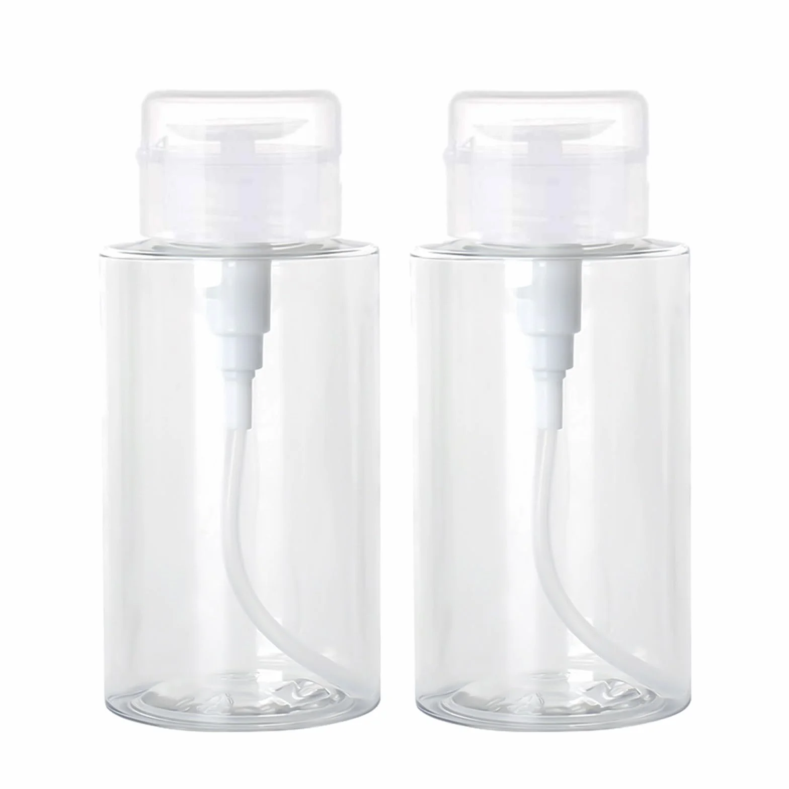 300 ml Dispenser a Pompa, Flacone per Struccante Portatile, 2 Pezzi Vuoto Smalto per Unghie Bottiglie con Erogatore, per Cosmetici e Smalti