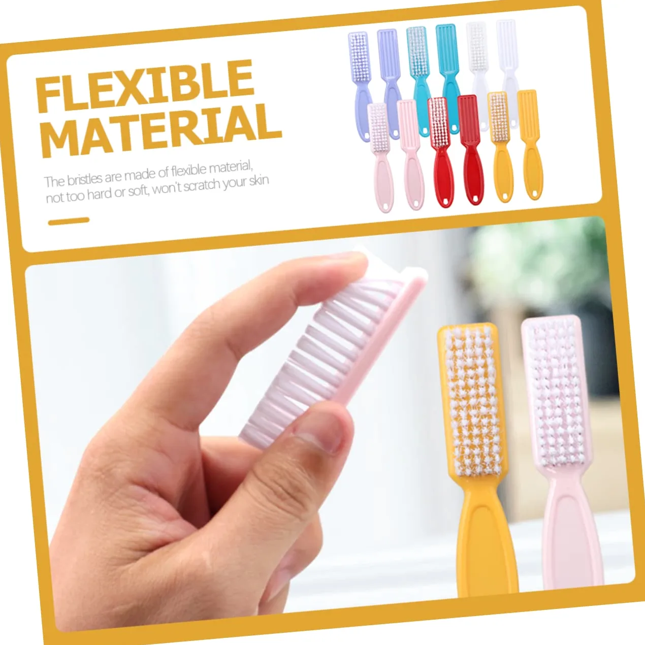 VALICLUD Spazzola per Unghie 24 Pezzi in Plastica Setole Resistenti, Facile da Impugnare da Conservare, la Pulizia delle Unghie in Cucina e Lavandini Colore Casuale