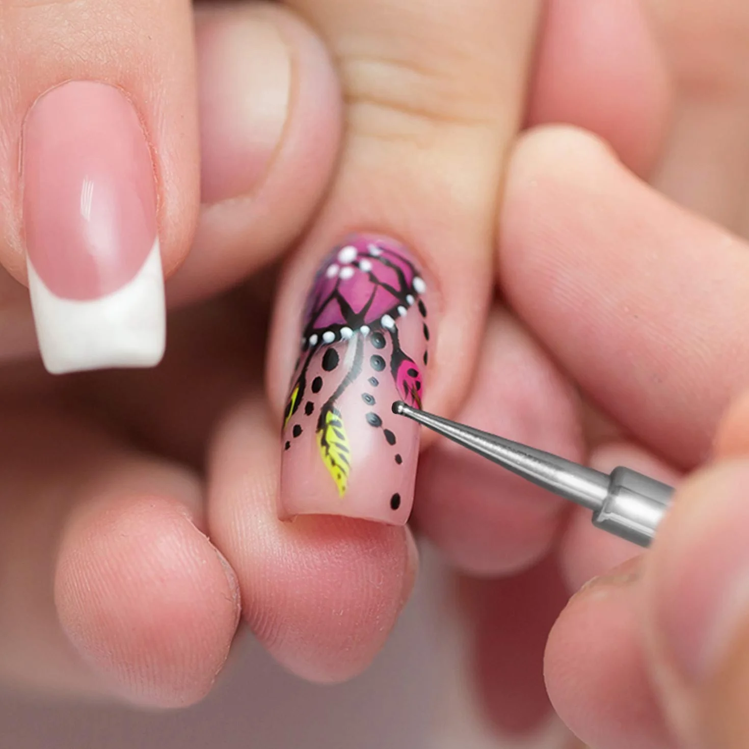 Mylee Nail Art Penna per Punteggiatura unghie - Gemme, decalcomanie e cristalli, accessorio per manicure professionale, doppia punta
