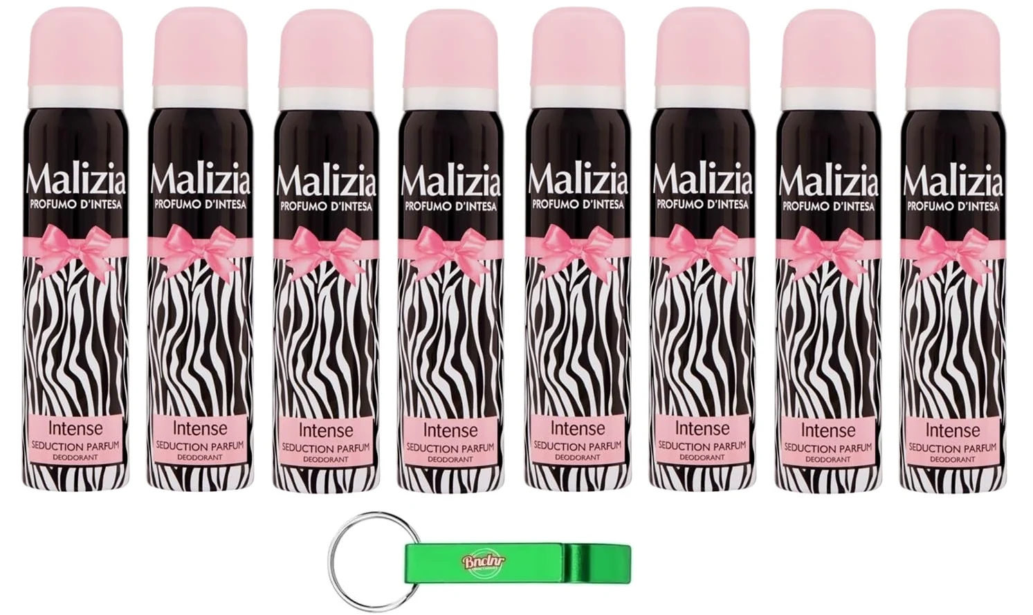 MALIZIA - Deodorante Donna Intense Seduction Profumo, deodorante spray da donna, 100 ml + portachiavi gratuito Beni Culinari