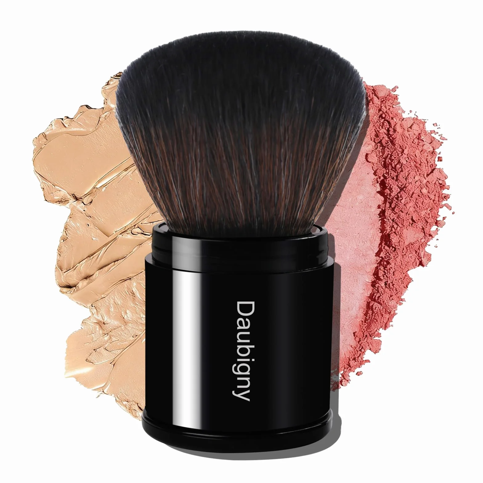 Daubigny - Pennello retrattile Kabuki, per cipria, fondotinta, fondotinta, fard, bronzer e cipria